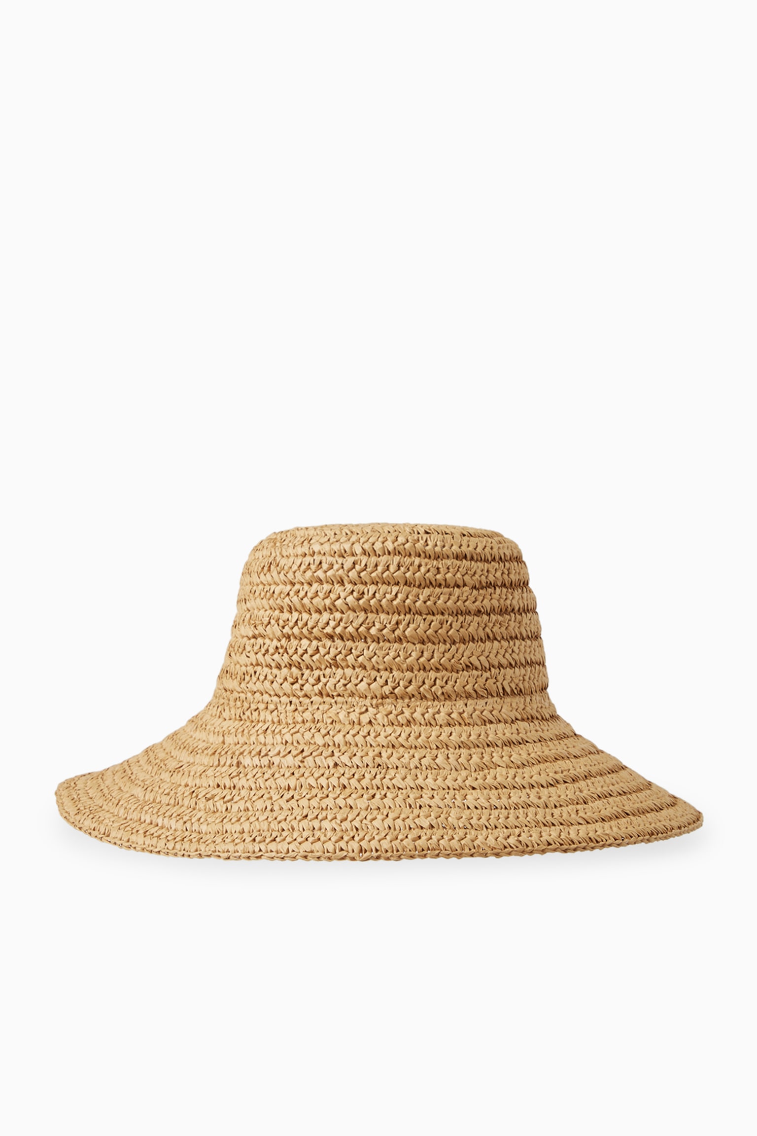 STRAW BUCKET HAT - BEIGE - 1