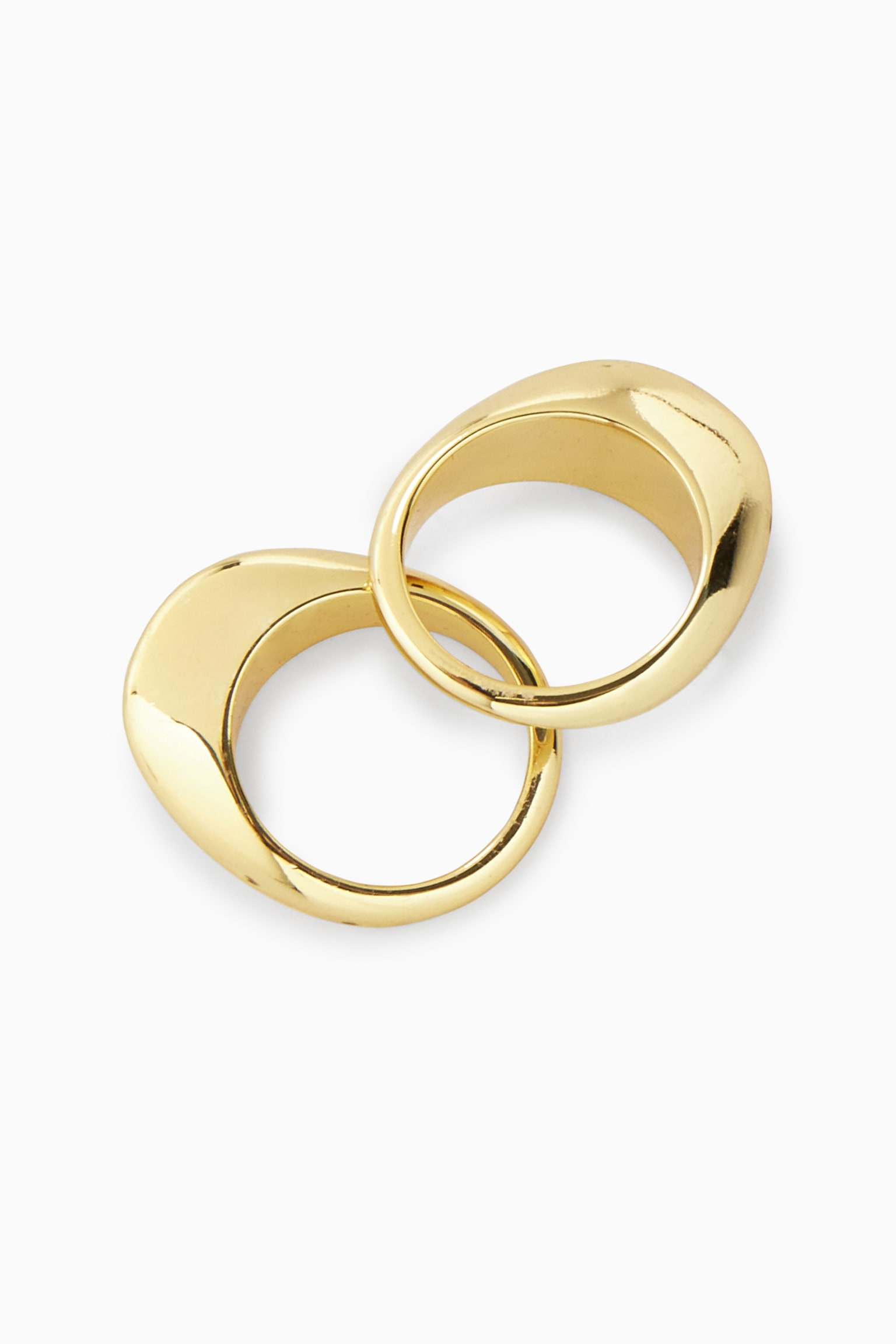 TWO-PACK DOMED RINGS - GOLD - 3