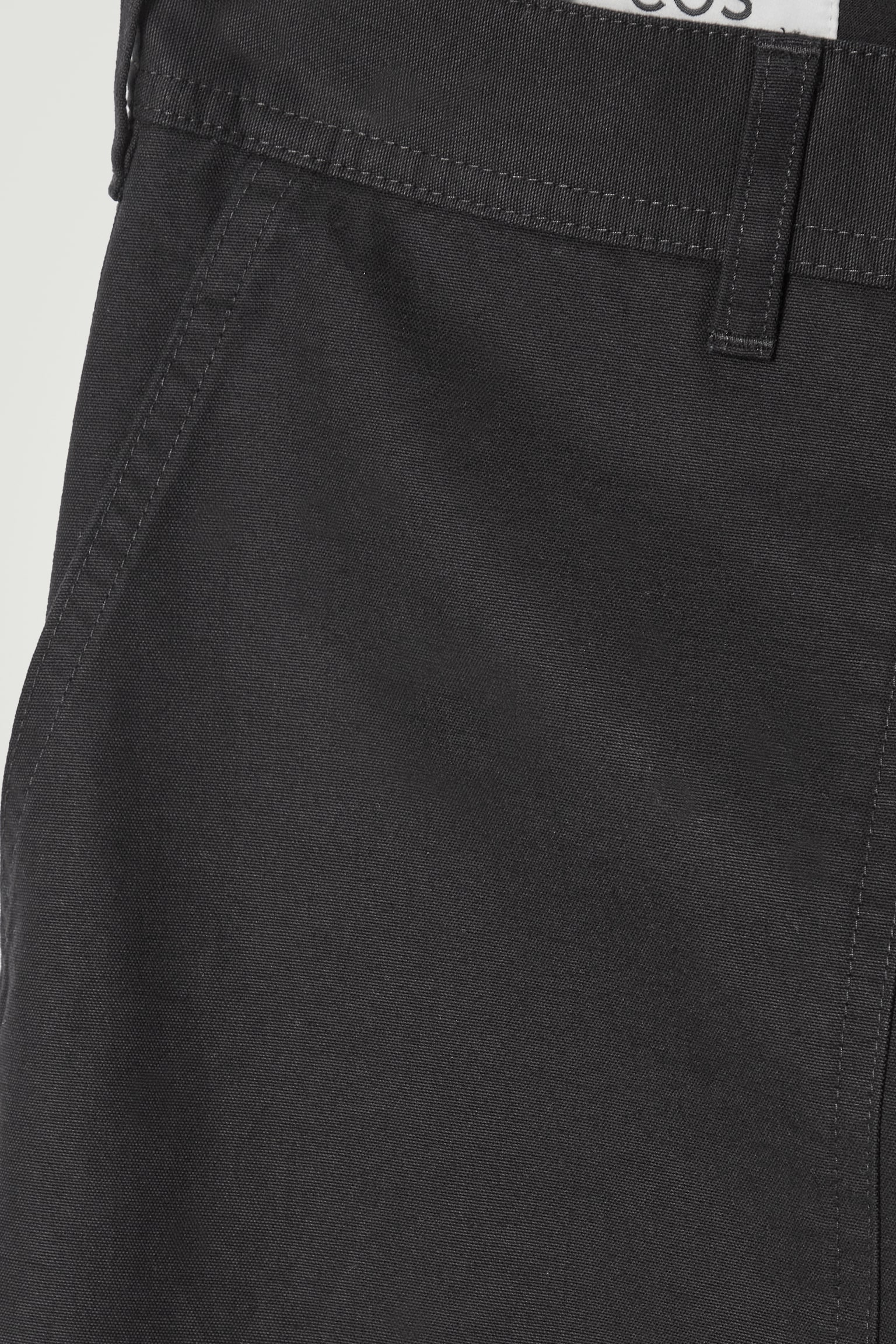 WIDE-LEG COTTON UTILITY TROUSERS - BLACK/MOLE - 6