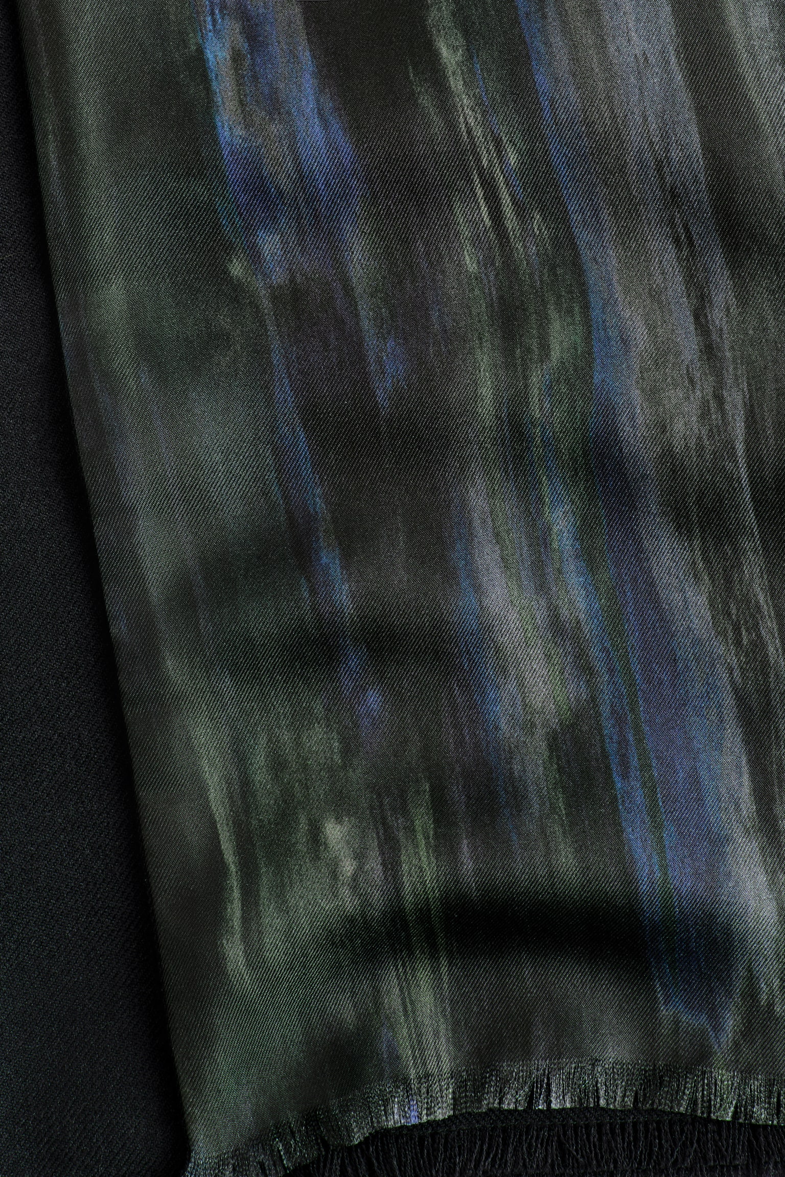 SCIARPA IN SETA CON STAMPA PITTORICA - BLU NAVY / STAMPA - 3