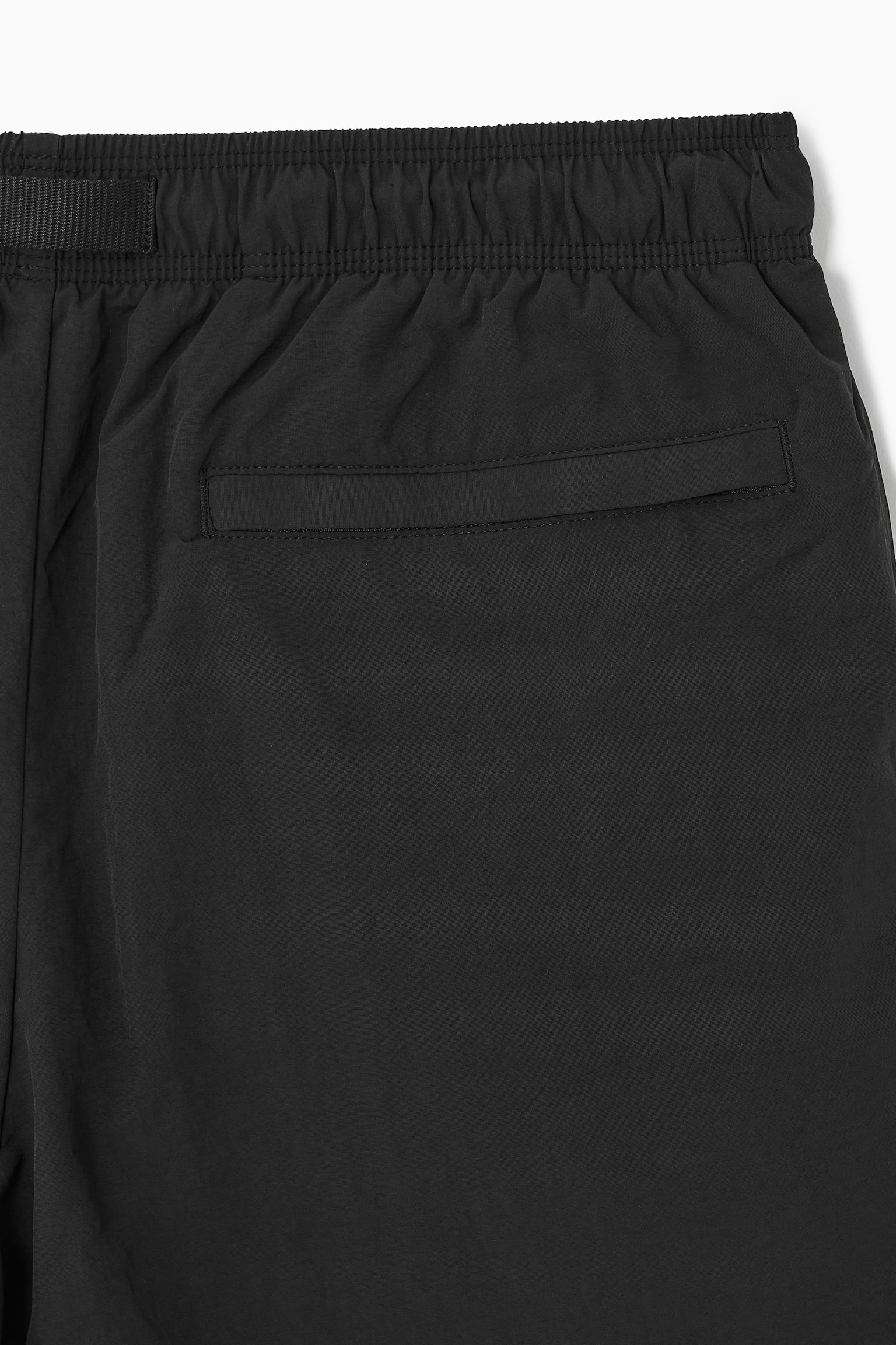 NYLON DRAWSTRING SWIM SHORTS - BLACK/GREEN - 5