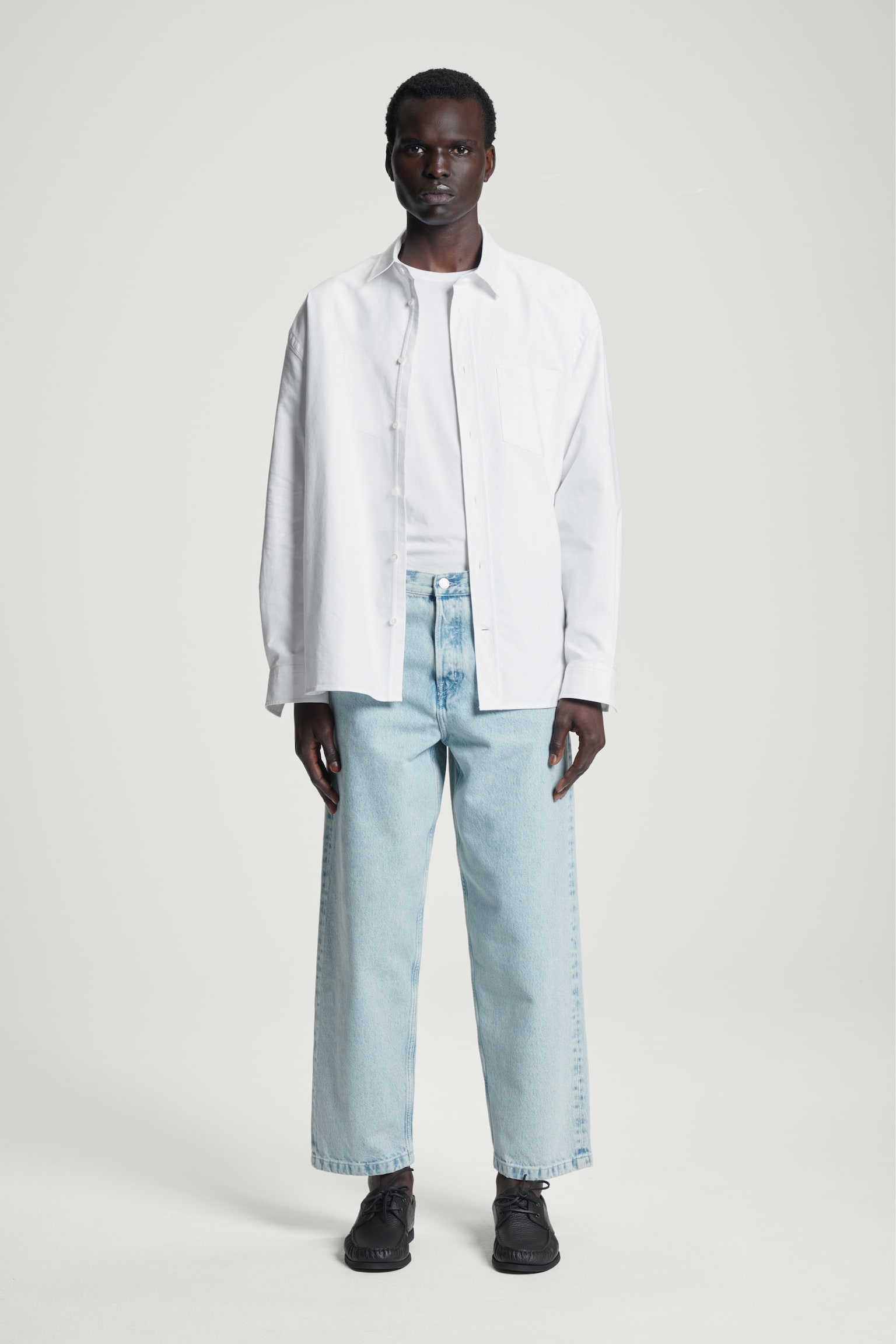 DOME STRAIGHT-LEG JEANS - LIGHT BLUE/BLACK - 1