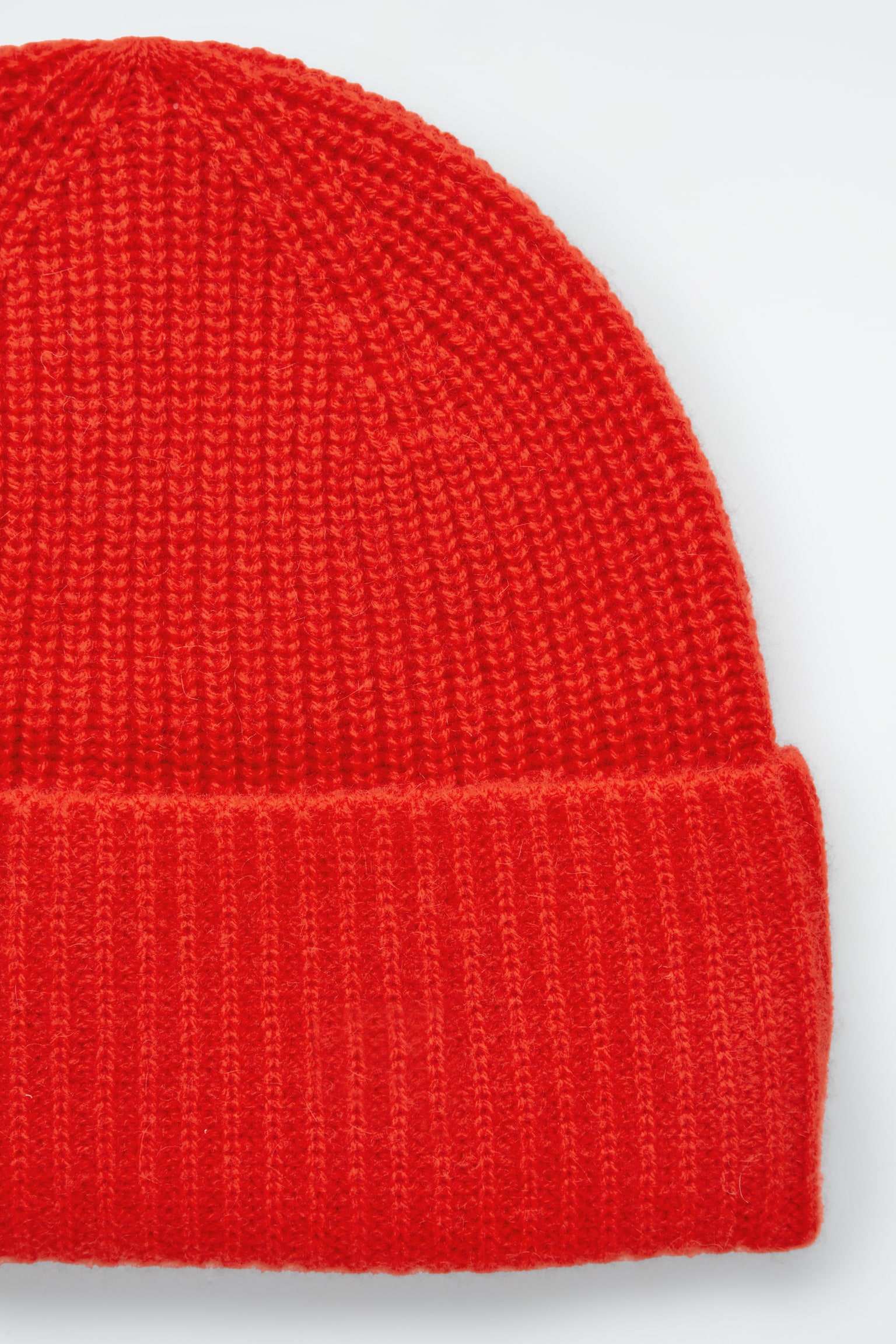 RIBBED WOOL AND CASHMERE BEANIE - BRIGHT RED/BEIGE/NAVY - 5