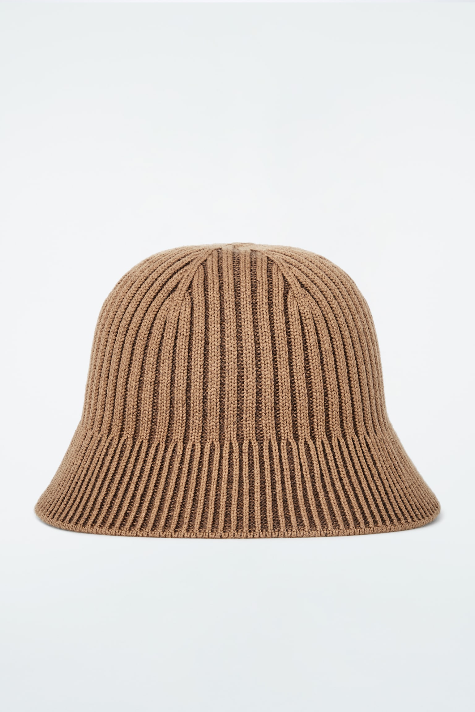 RIBBED-KNIT BUCKET HAT - BEIGE/BLACK - 2