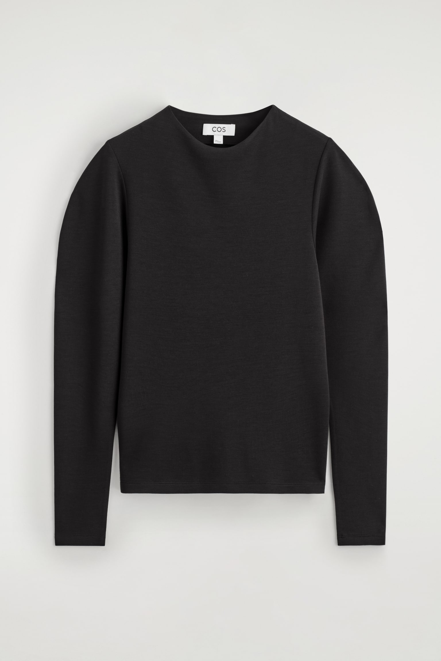 ROUNDED-SLEEVE TOP - SORT/MØRK KAKI - 2
