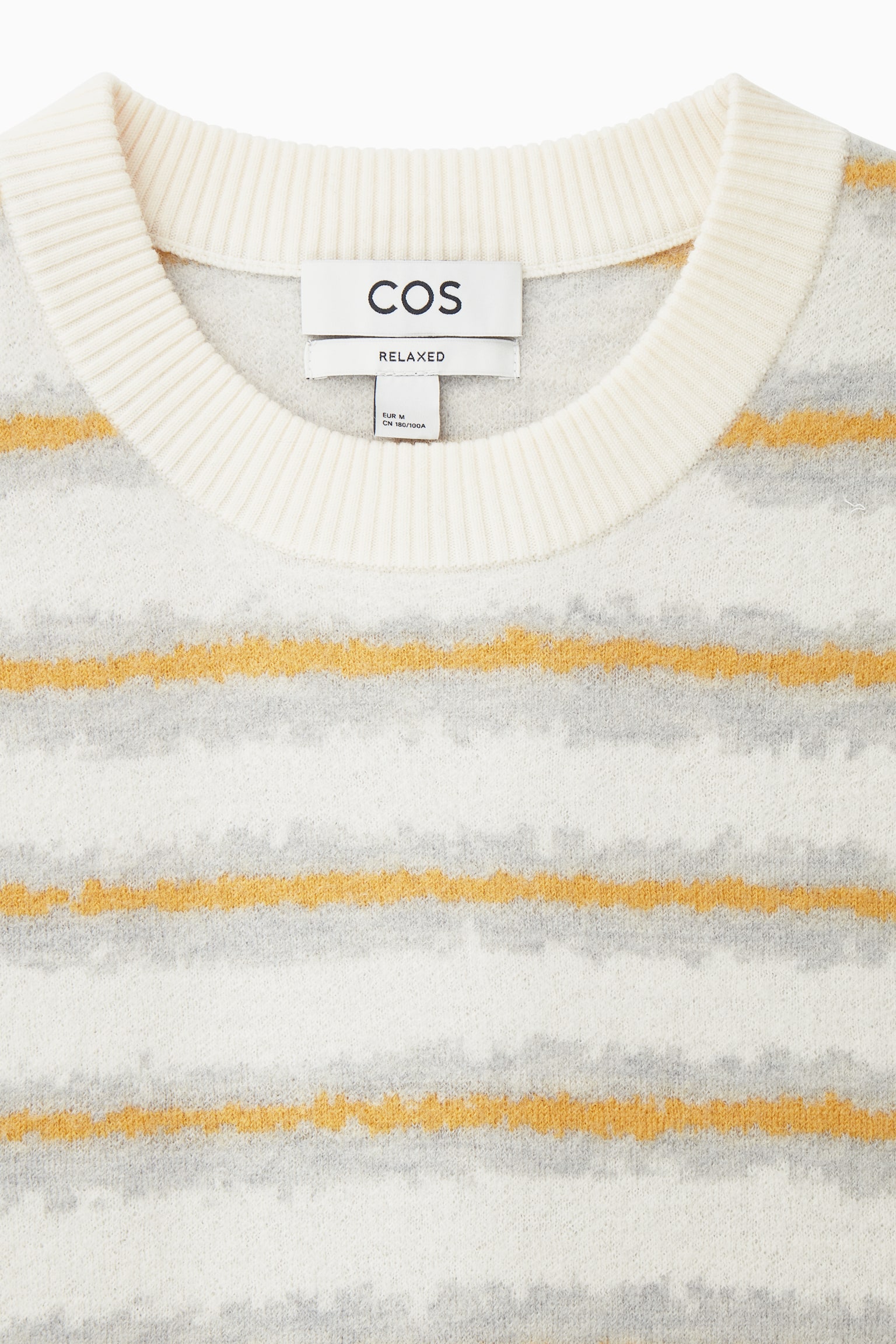 STRIPED BOILED-WOOL JUMPER - CREAM / STRIPED - 2