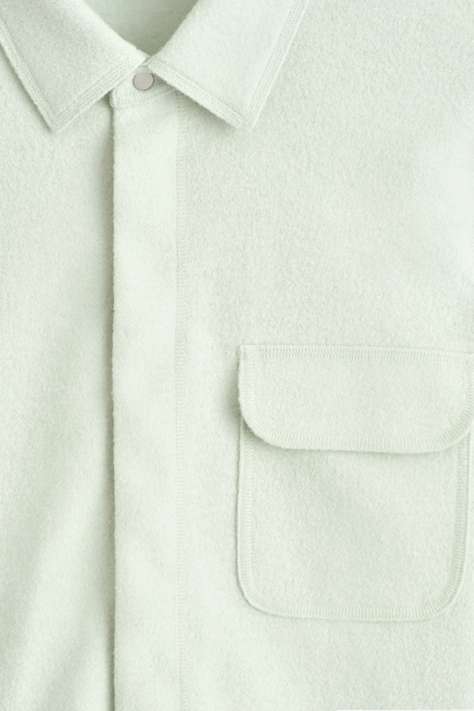 OVERSHIRT IN LANA COTTA - VERDE CHIARO - 7