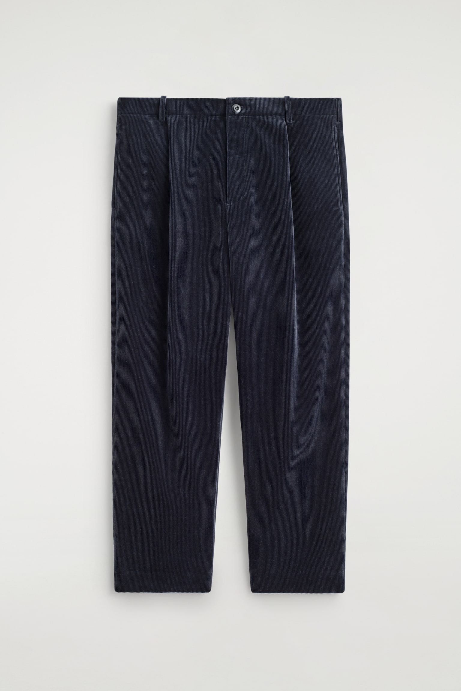 LOCKERE CORDHOSE MIT GERADEM BEIN UND FALTEN - NAVYBLAU - 2