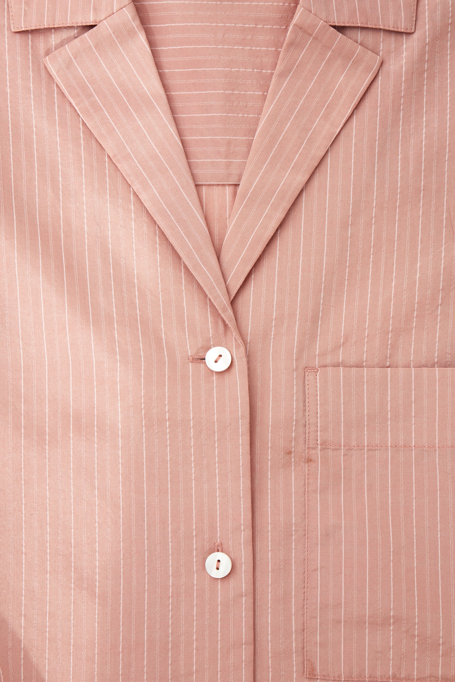 STRIPED SILK-BLEND PYJAMA SHIRT - PINK / STRIPED - 2