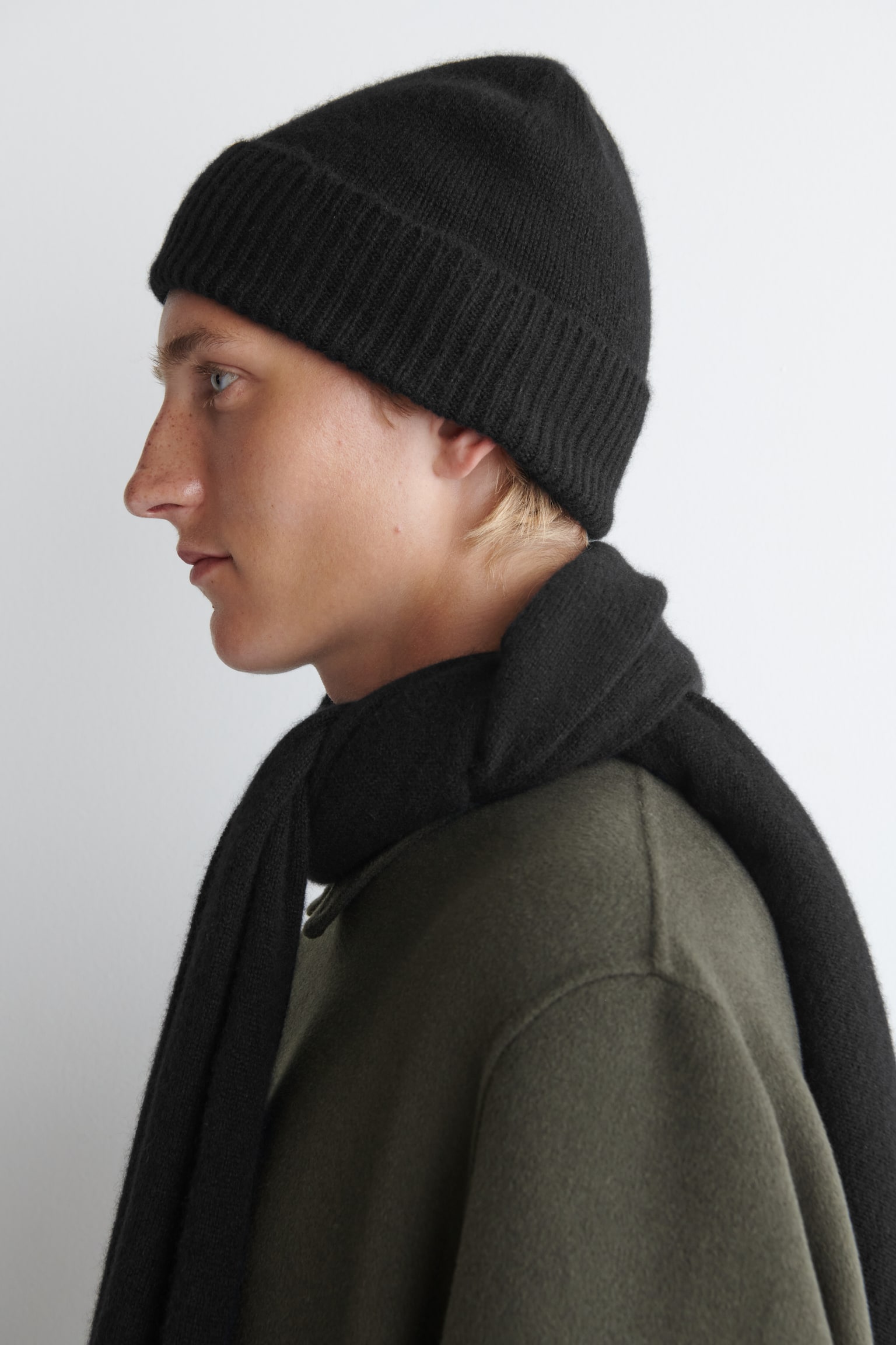 BEANIE AUS KASCHMIR - SCHWARZ/Dunkelgrau/DUNKELBRAUN - 6