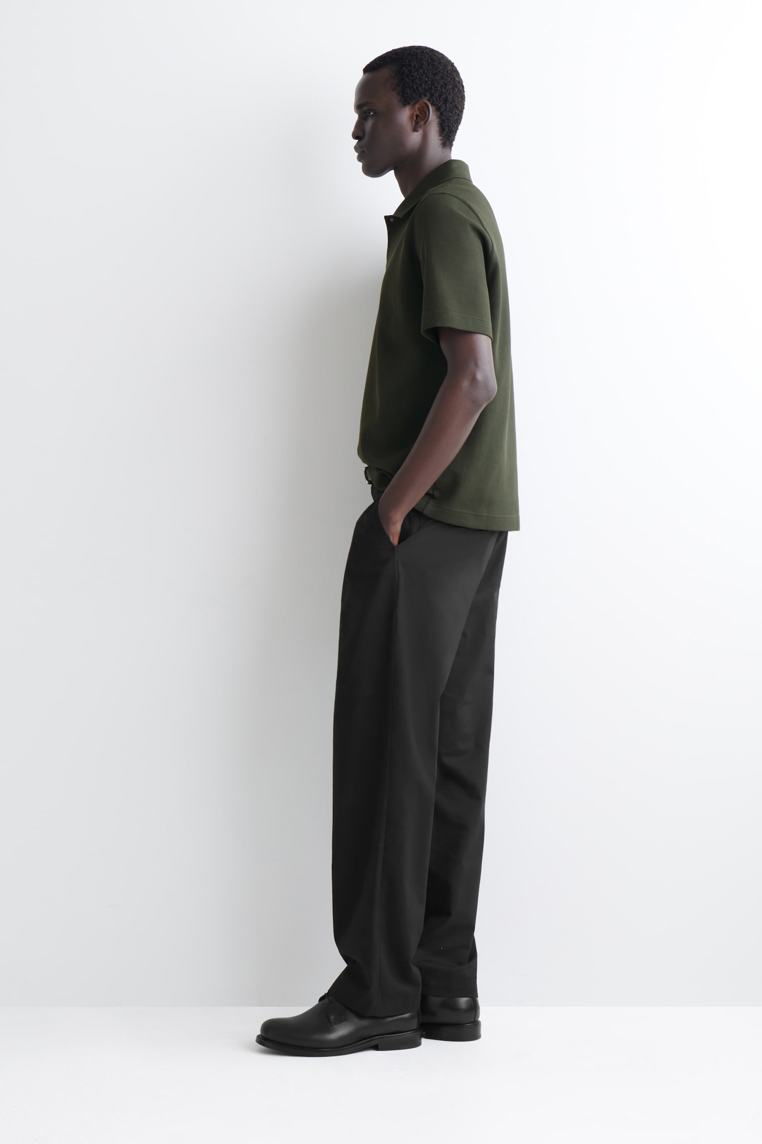 POLO IN PIQUÉ DI COTONE - VERDE SCURO - 3
