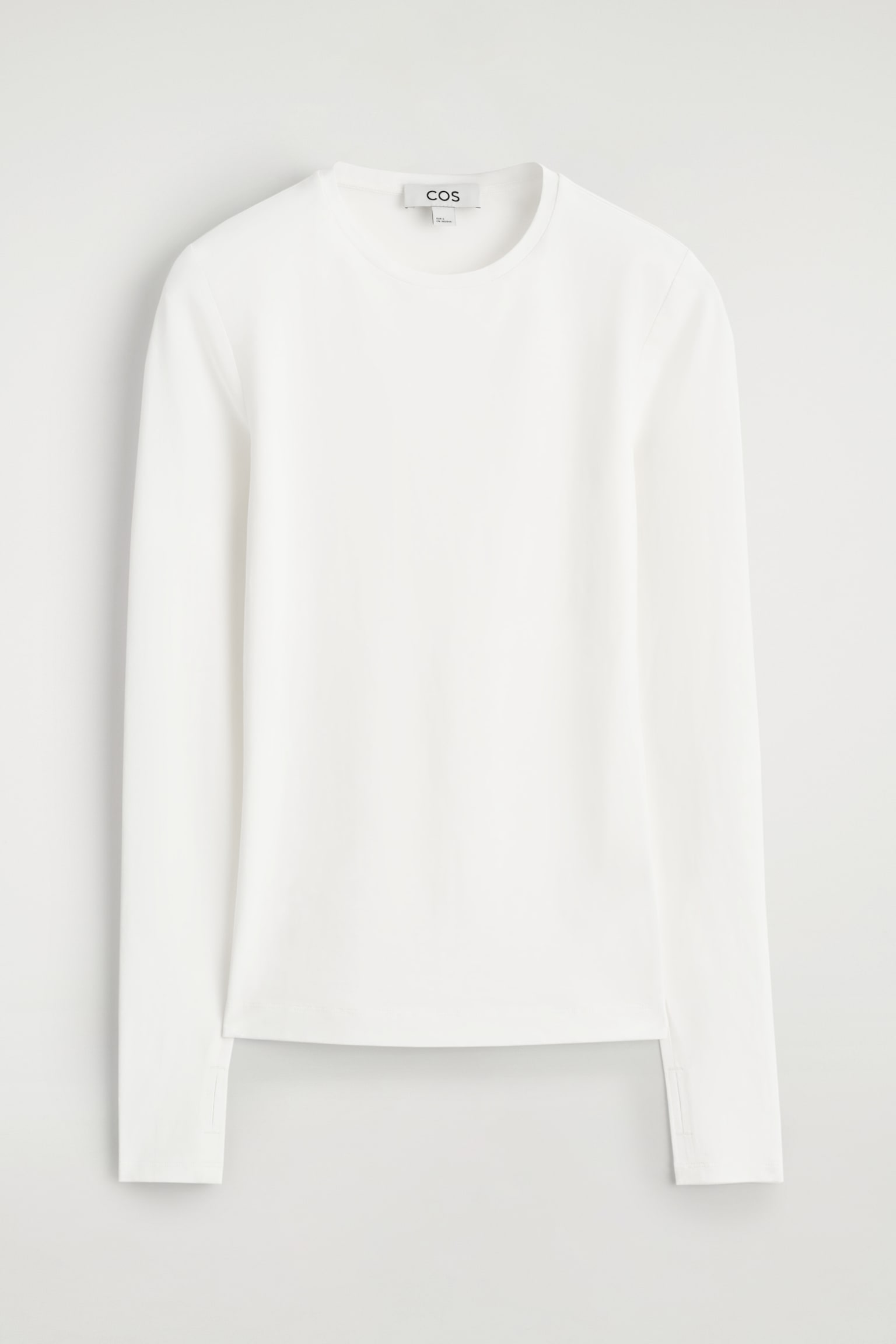 katoenen top met lange mouwen - WIT/BEIGE MÉLANGE/MARINEBLAUW/GROEN/ZWART - 2