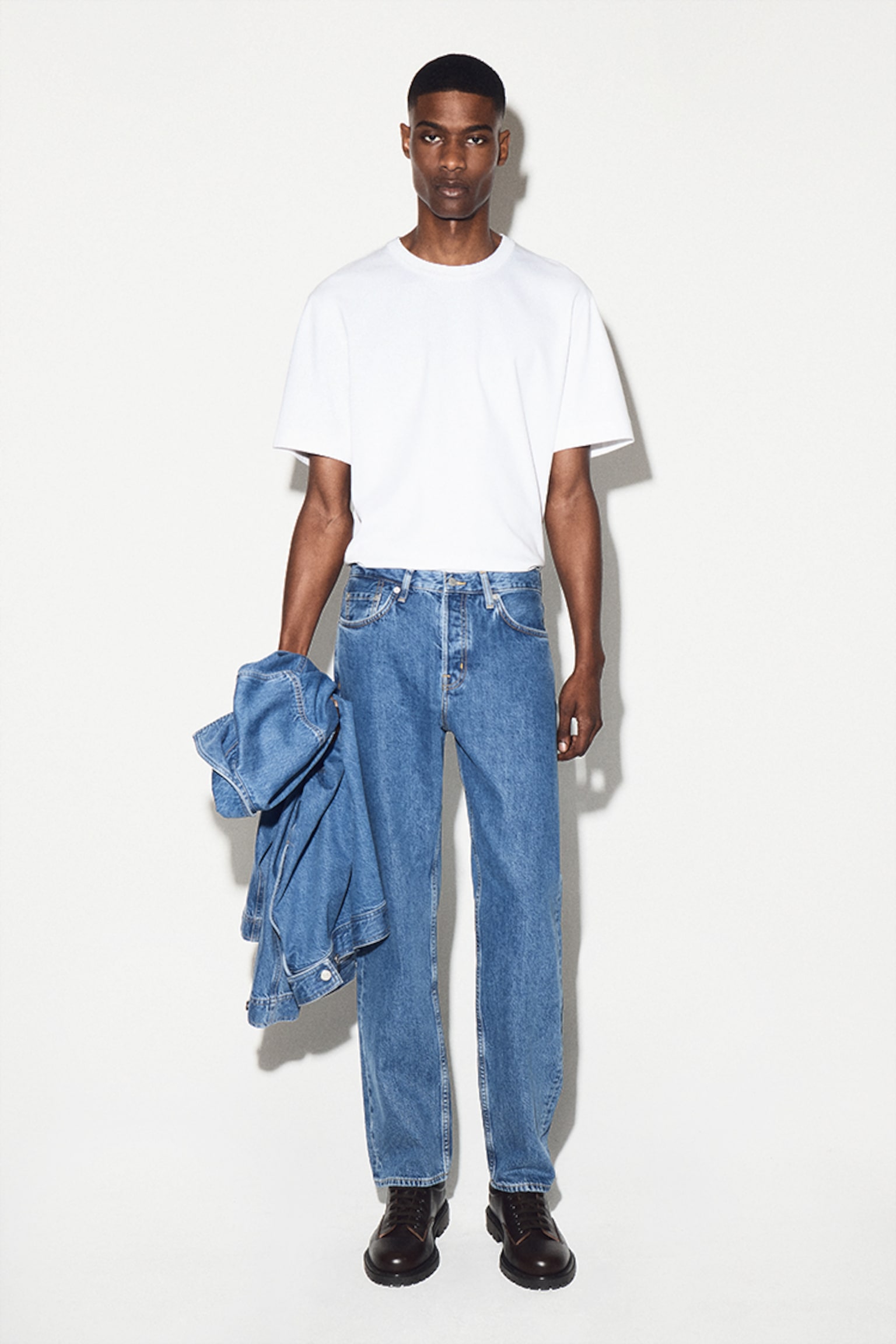 Signature - normaalimalliset suoralahkeiset farkut - Sininen/Pesty musta - 4