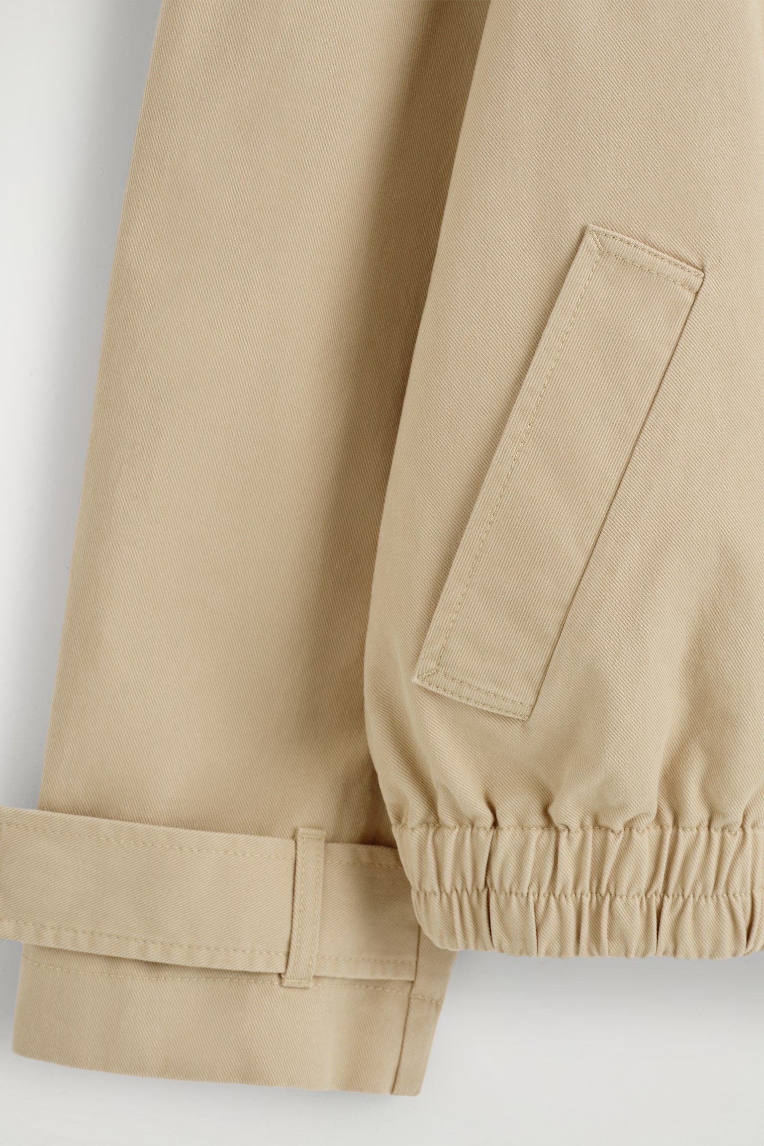 Ronde katoenen blousonjas - buinbeige/ZWART - 4