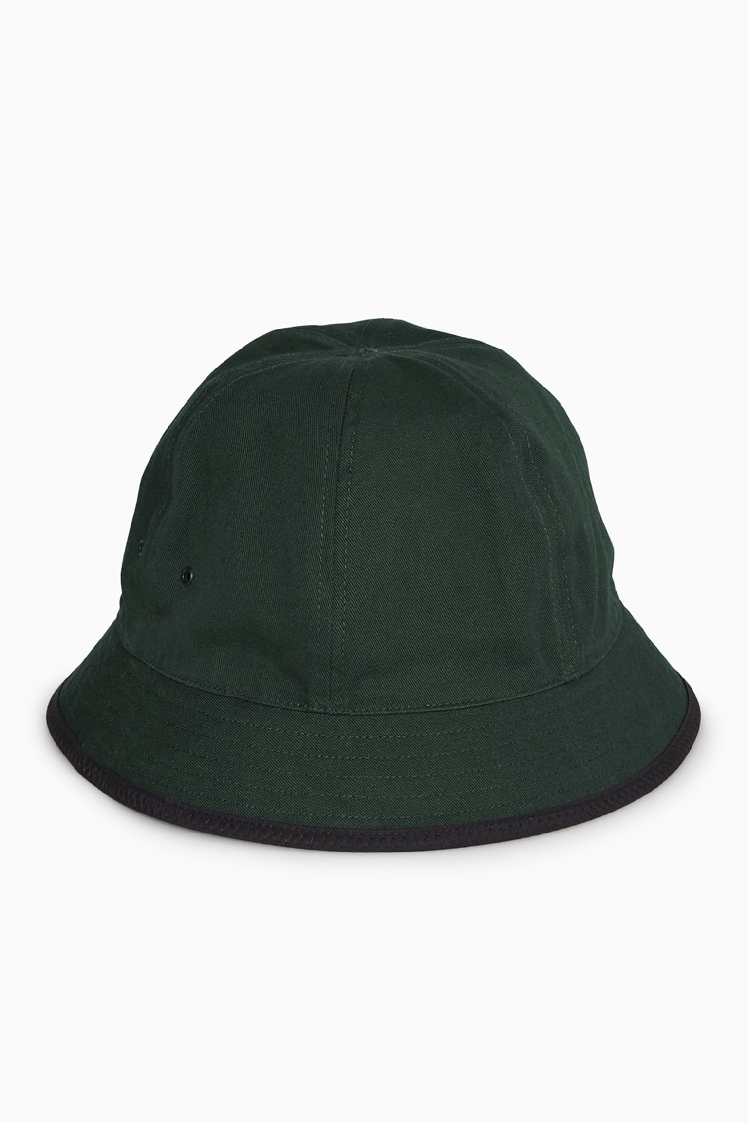 REVERSIBLE NYLON BUCKET HAT - BLACK / DARK GREEN - 3