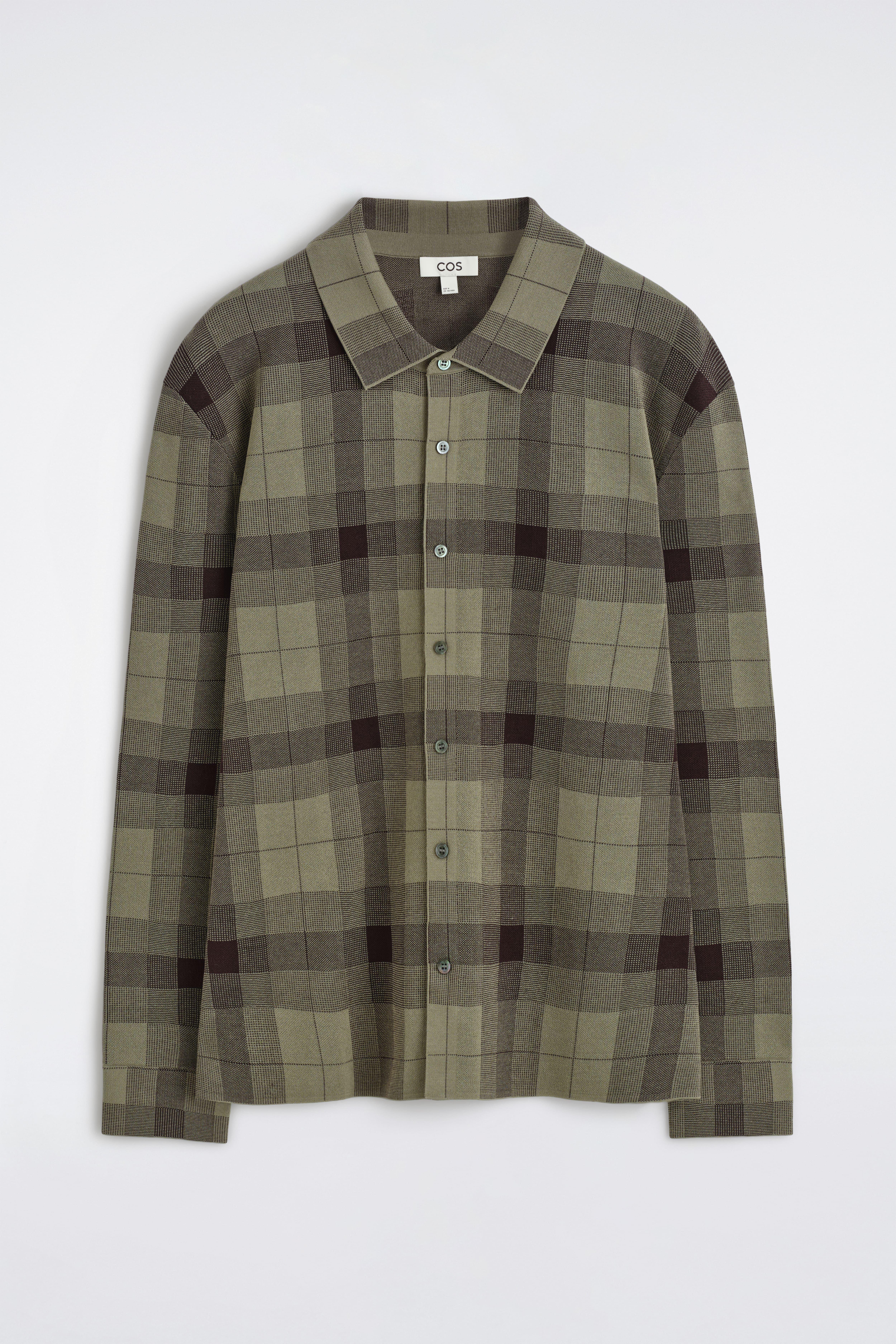 LOCKERES STRICKHEMD AUS BAUMWOLLE - KHAKI/KARIERT/NAVYBLAU/KARIERT