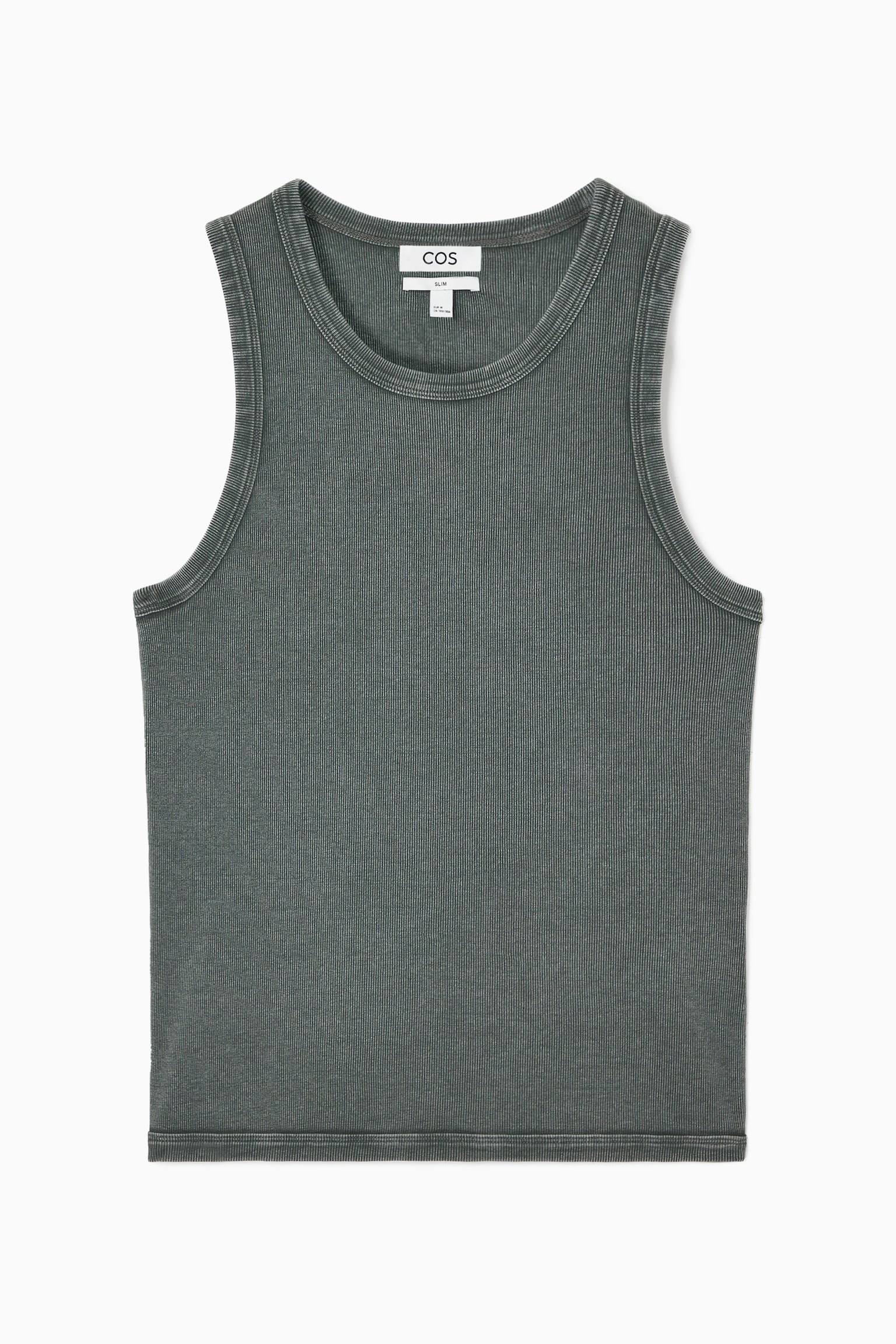 SLIM-FIT ACID-WASH TANK TOP - DARK TURQUOISE/DUSTY LIGHT GREEN - 2