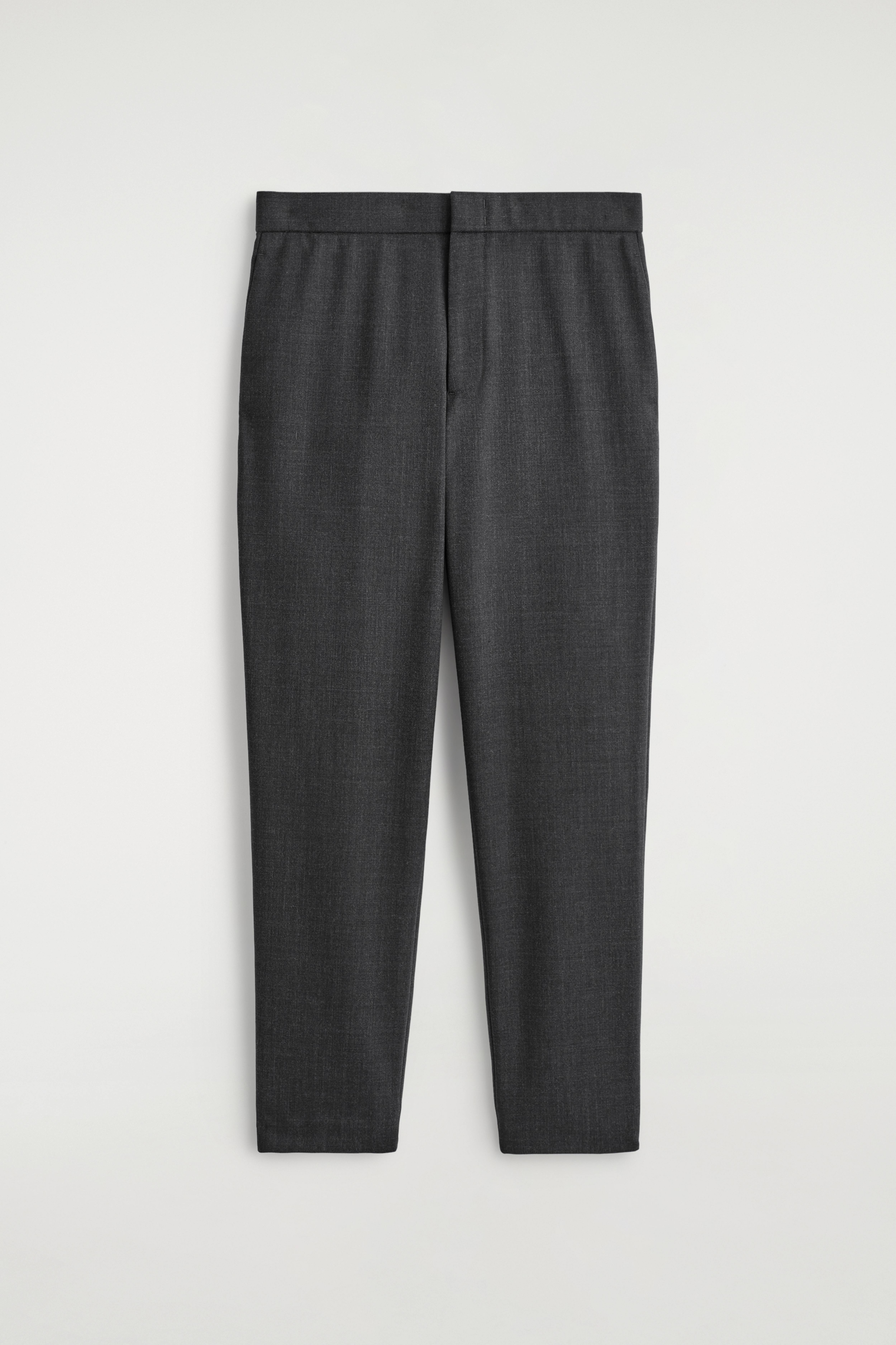 SCHMAL GESCHNITTENE WOLLHOSE - ANTHRAZIT/SCHWARZ