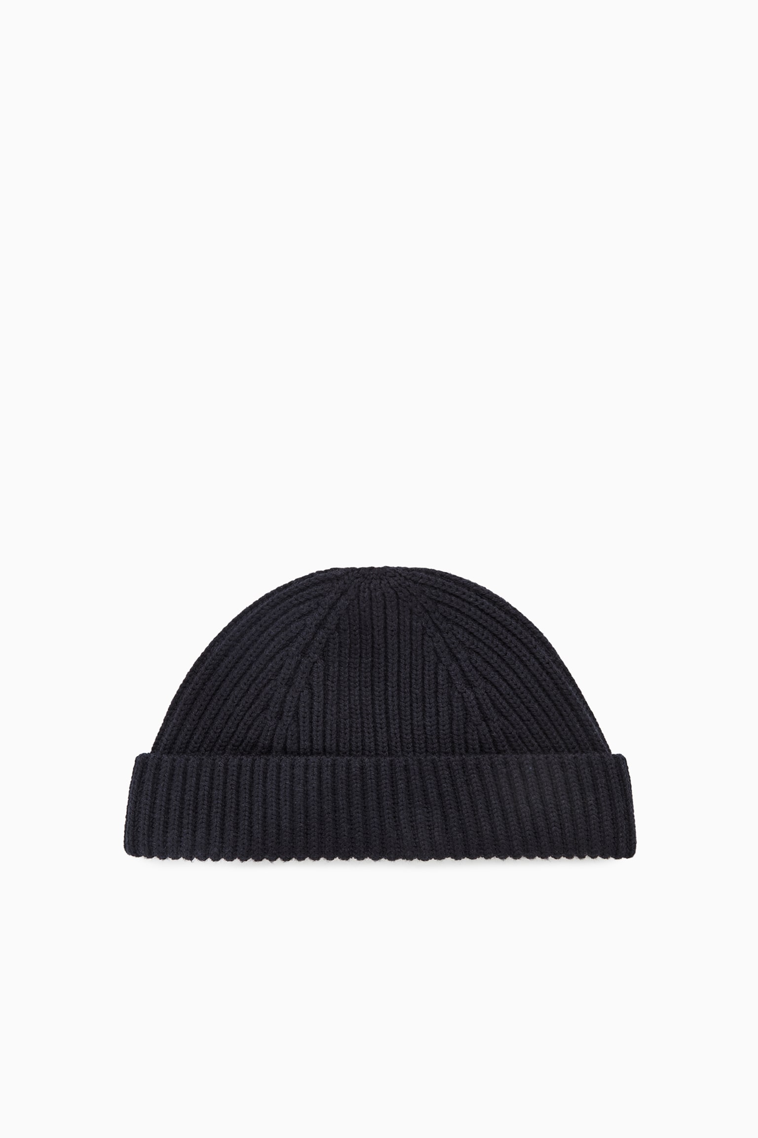 SHORT MERINO WOOL BEANIE - NAVY - 1