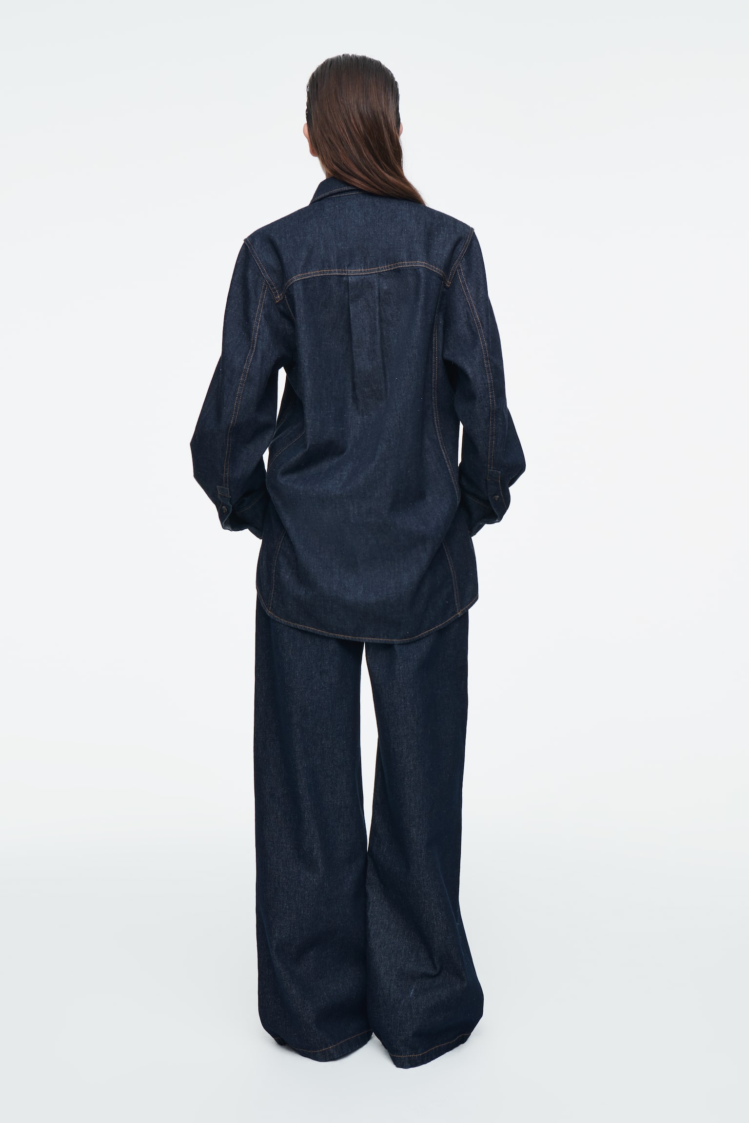 OVERSIZED DENIM SHIRT - INDIGO - 7