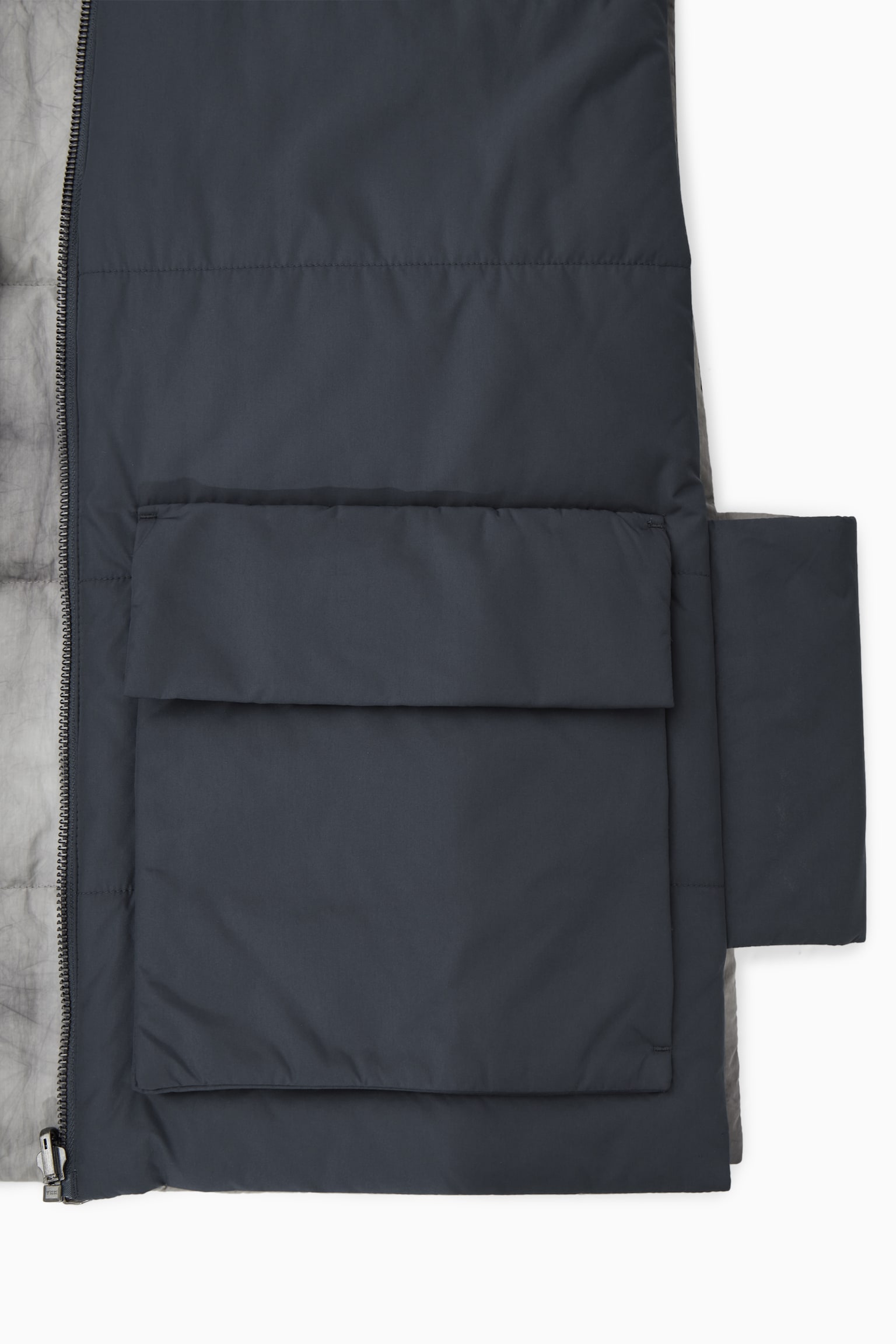 REVERSIBLE PADDED UTILITY GILET - GREY / NAVY - 3