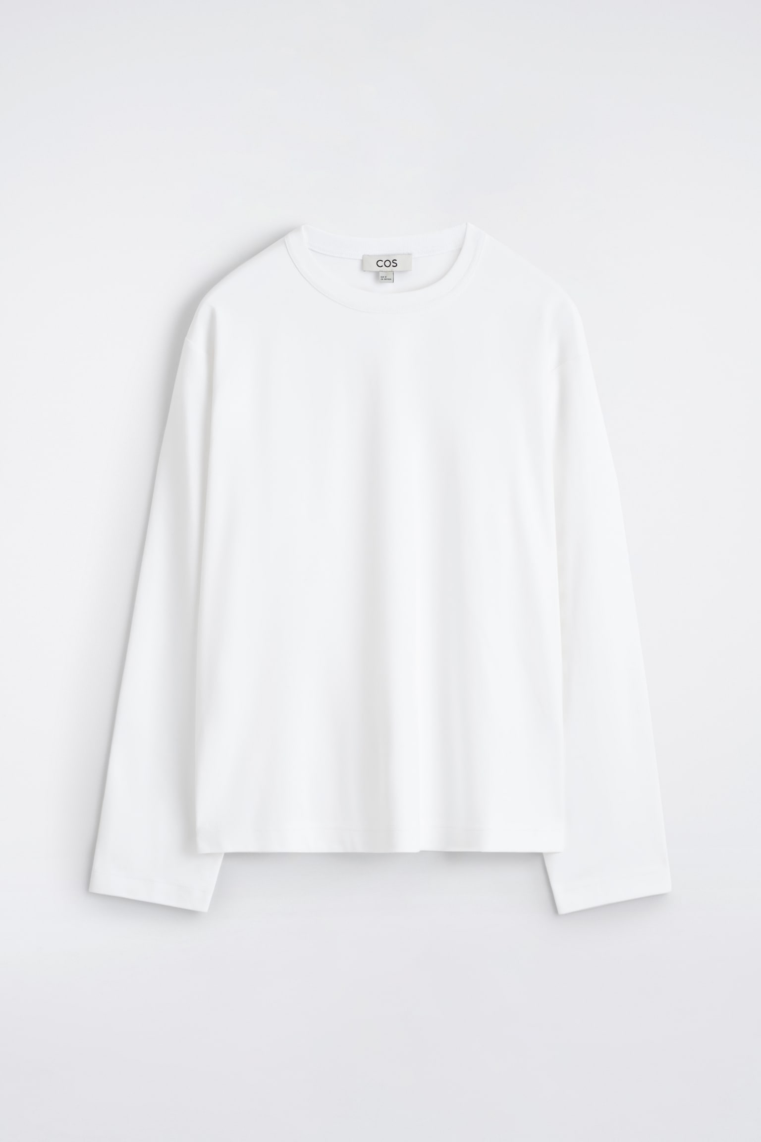 Ontspannen jersey interlock T-shirt met lange mouwen - WIT/ZWART/Zwart / Gestreept/LICHTROZE - 2