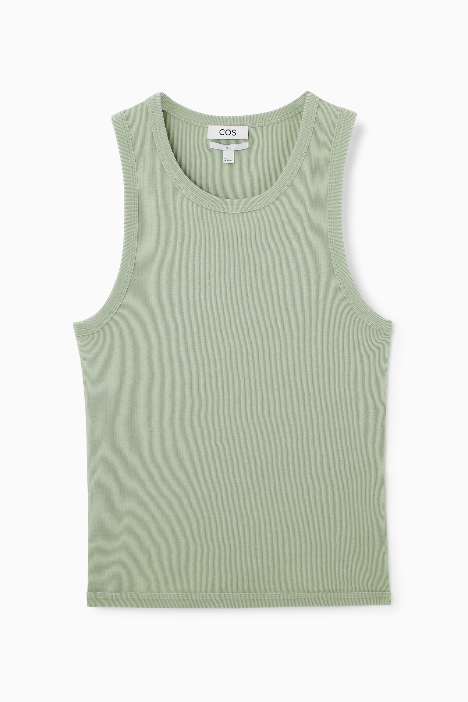 SLIM-FIT ACID-WASH TANK TOP - DUSTY LIGHT GREEN/DARK TURQUOISE - 2