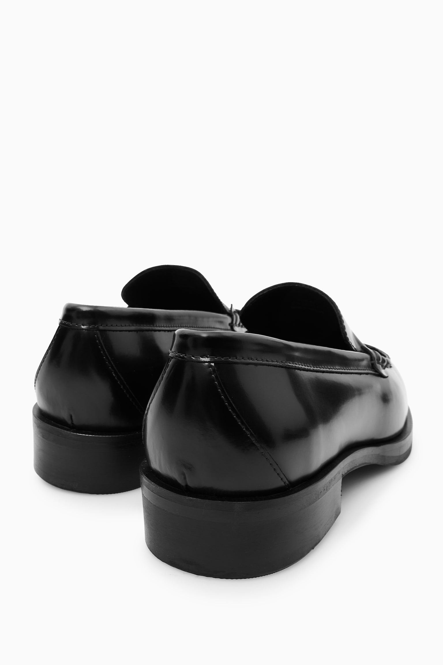 CLEAN LEATHER LOAFERS - BLACK - 5