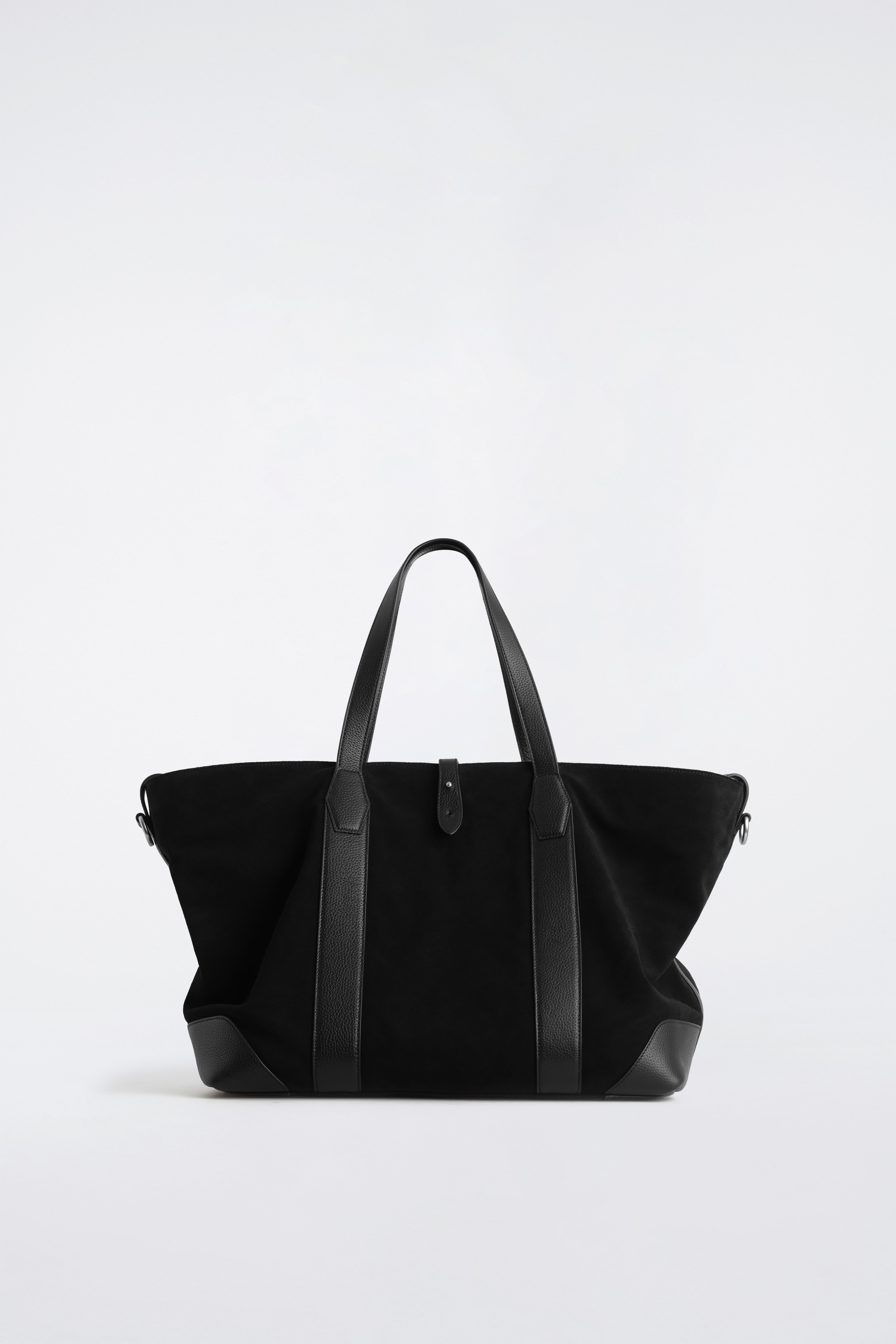 Weekender-tote-laukku – mokkanahka - musta