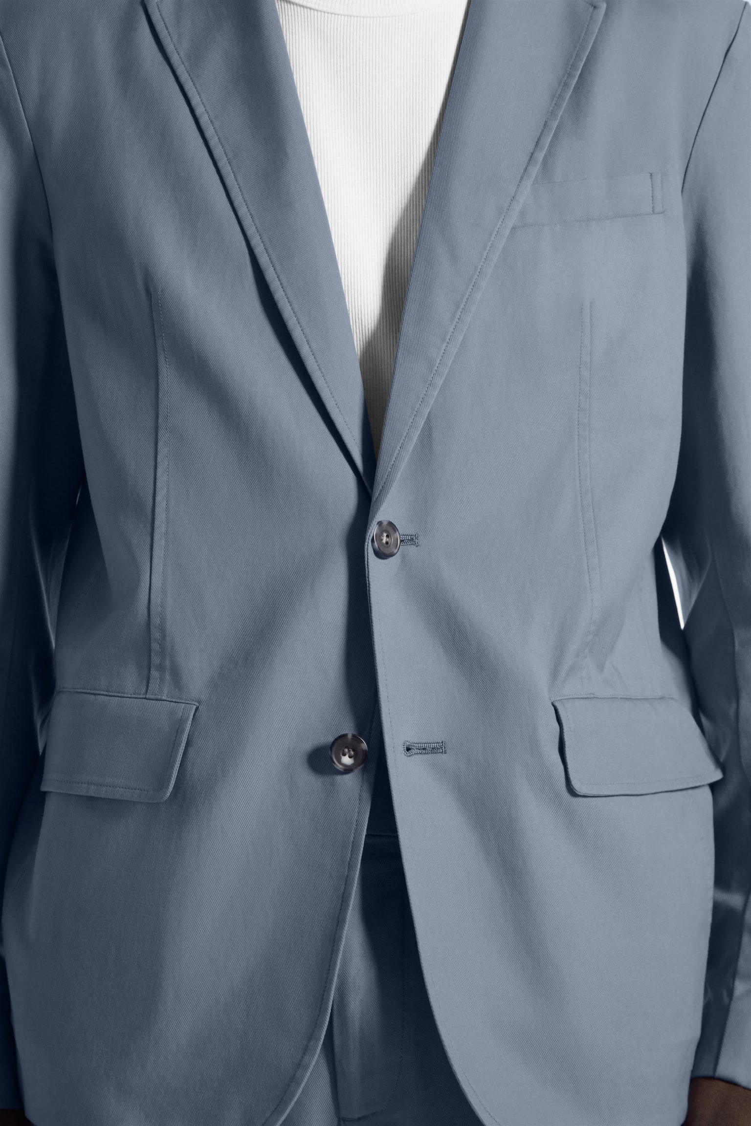 REGULAR UNSTRUCTURED BLAZER - BLUE/BLACK - 6