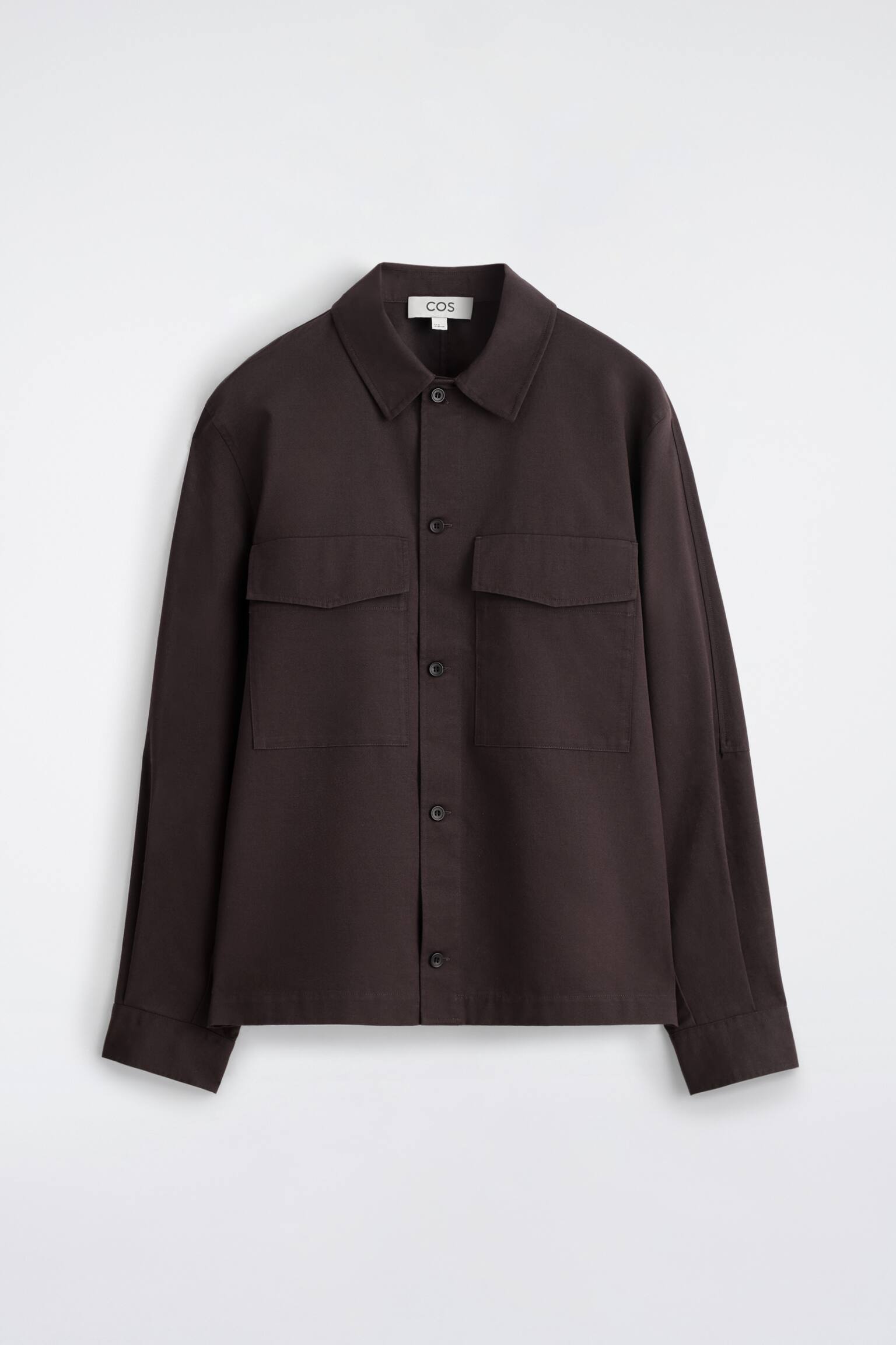 LOCKERE HEMDJACKE AUS BAUMWOLLE - DUNKELBRAUN/Hellgrau - 2