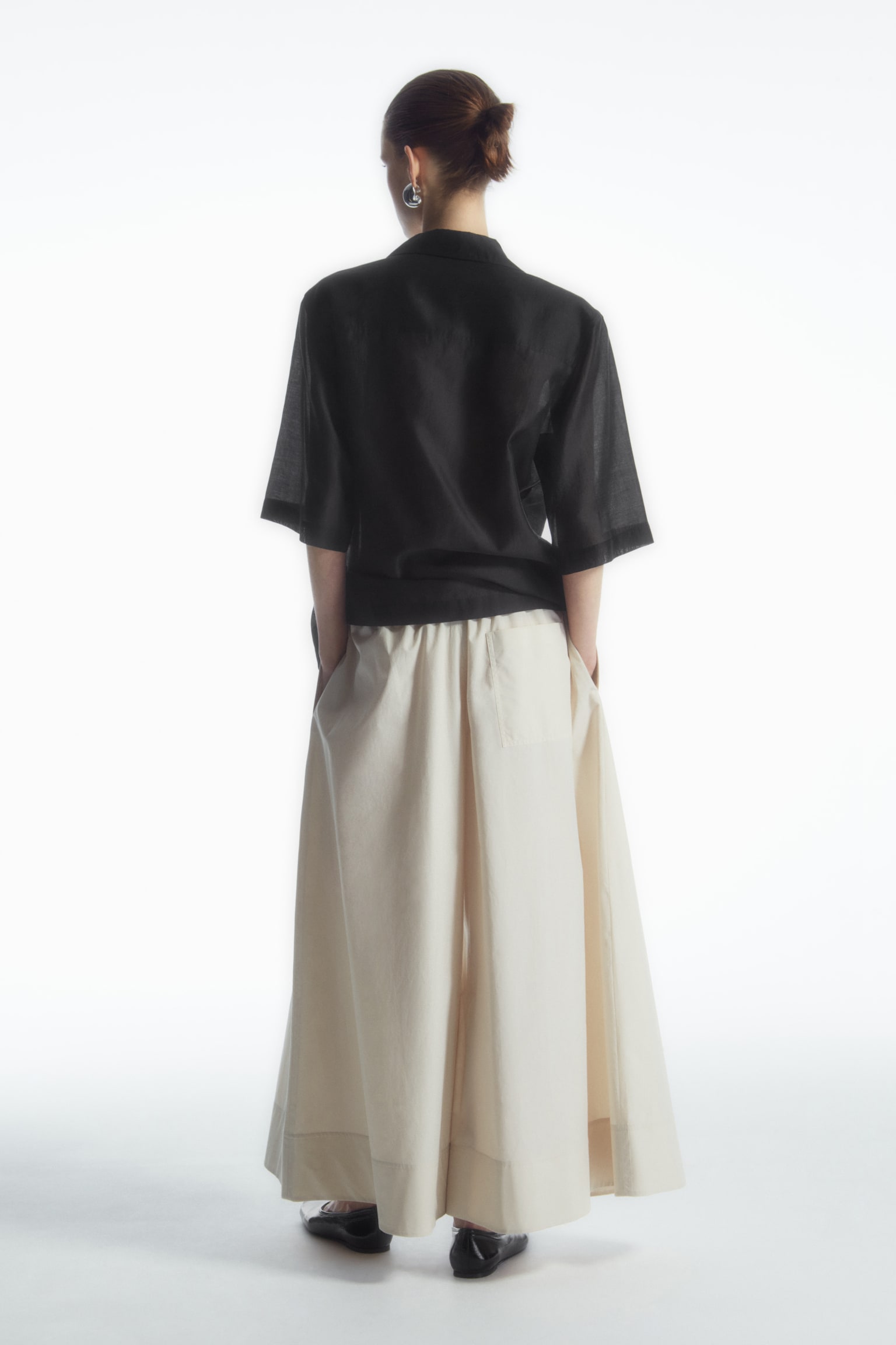 VOLUMINOUS CULOTTES - LIGHT BEIGE/BLACK/NAVY - 5