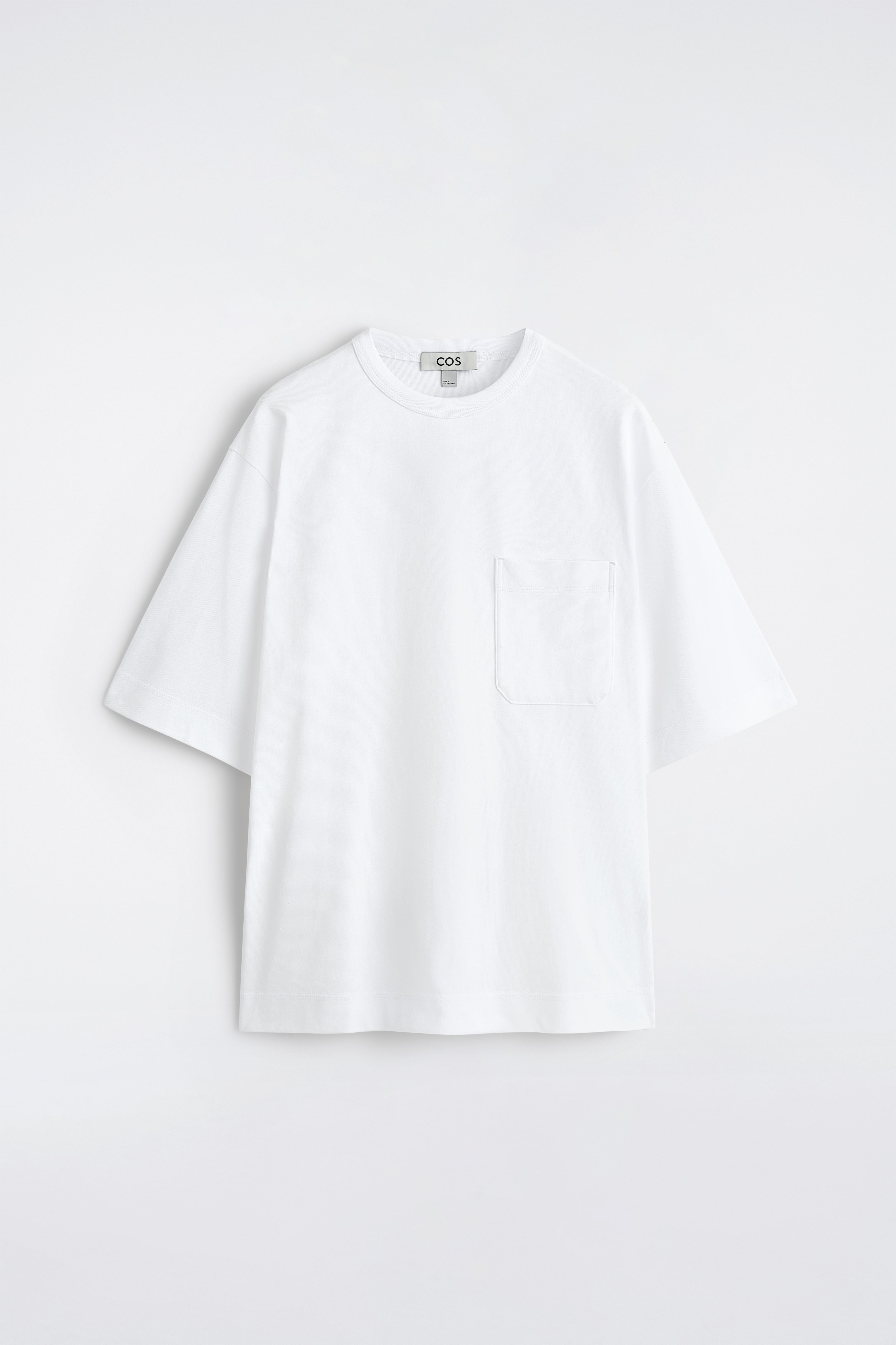 T-SHIRT OVERSIZE PESANTE - BIANCO/AZZURRO