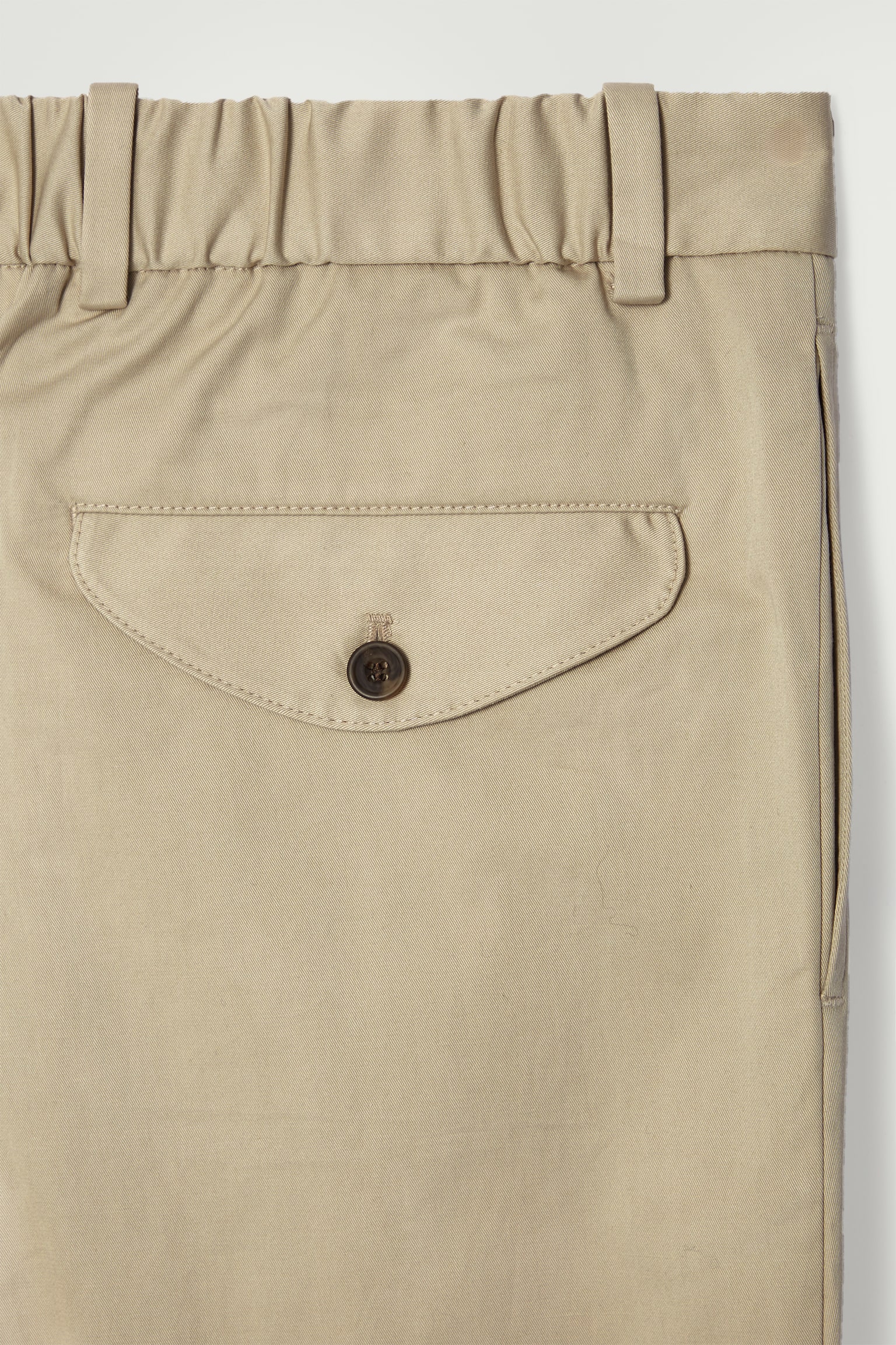 RELAXED PLEATED COTTON TAPERED TROUSERS - BEIGE/BLACK/NAVY - 5