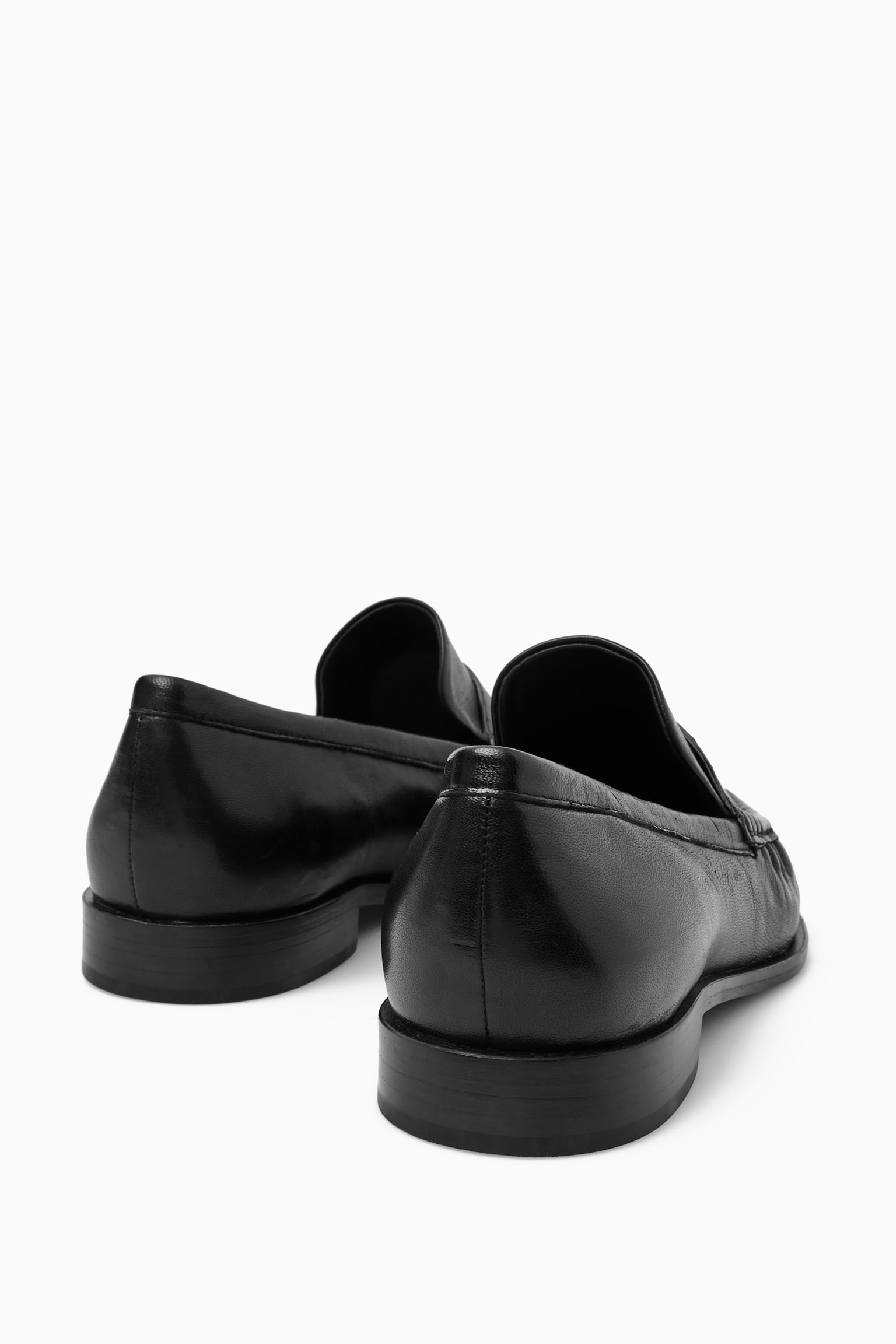 LEATHER LOAFERS - BLACK/OFF WHITE - 4