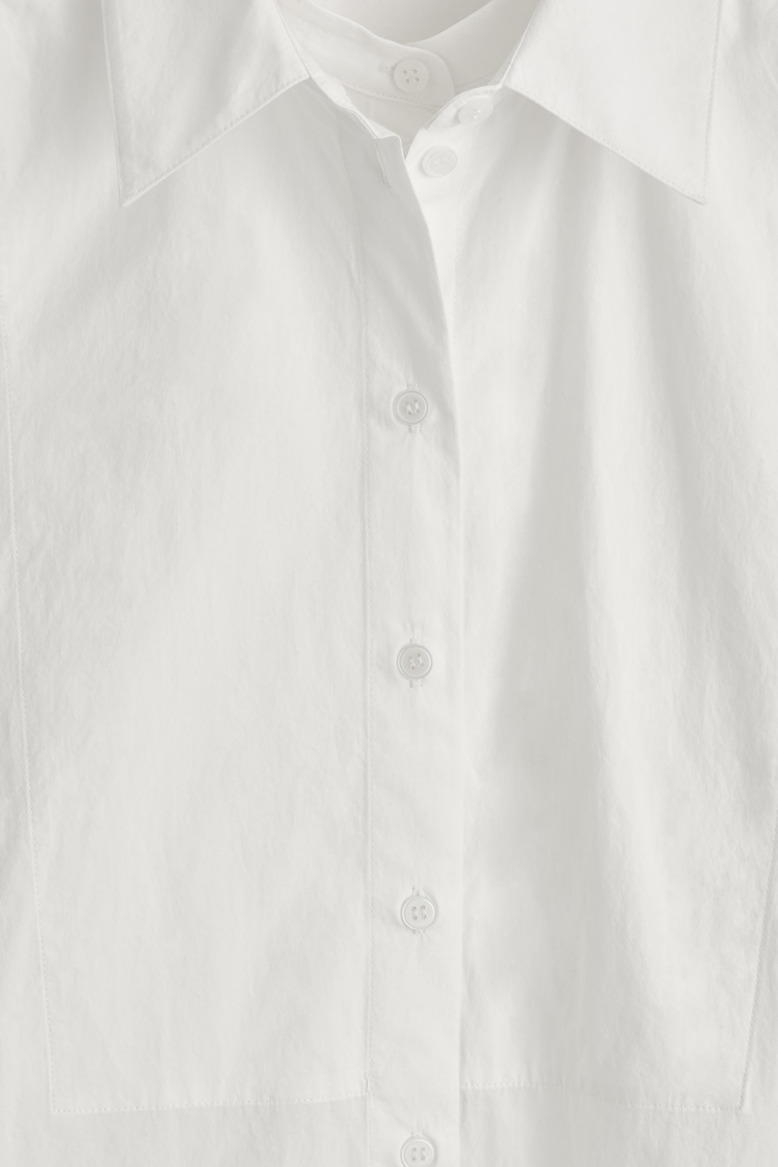 РИЗА ОТ ПИМА ПАМУК С НАПЛОСТЕНА ЯКА - БЯЛО - 3