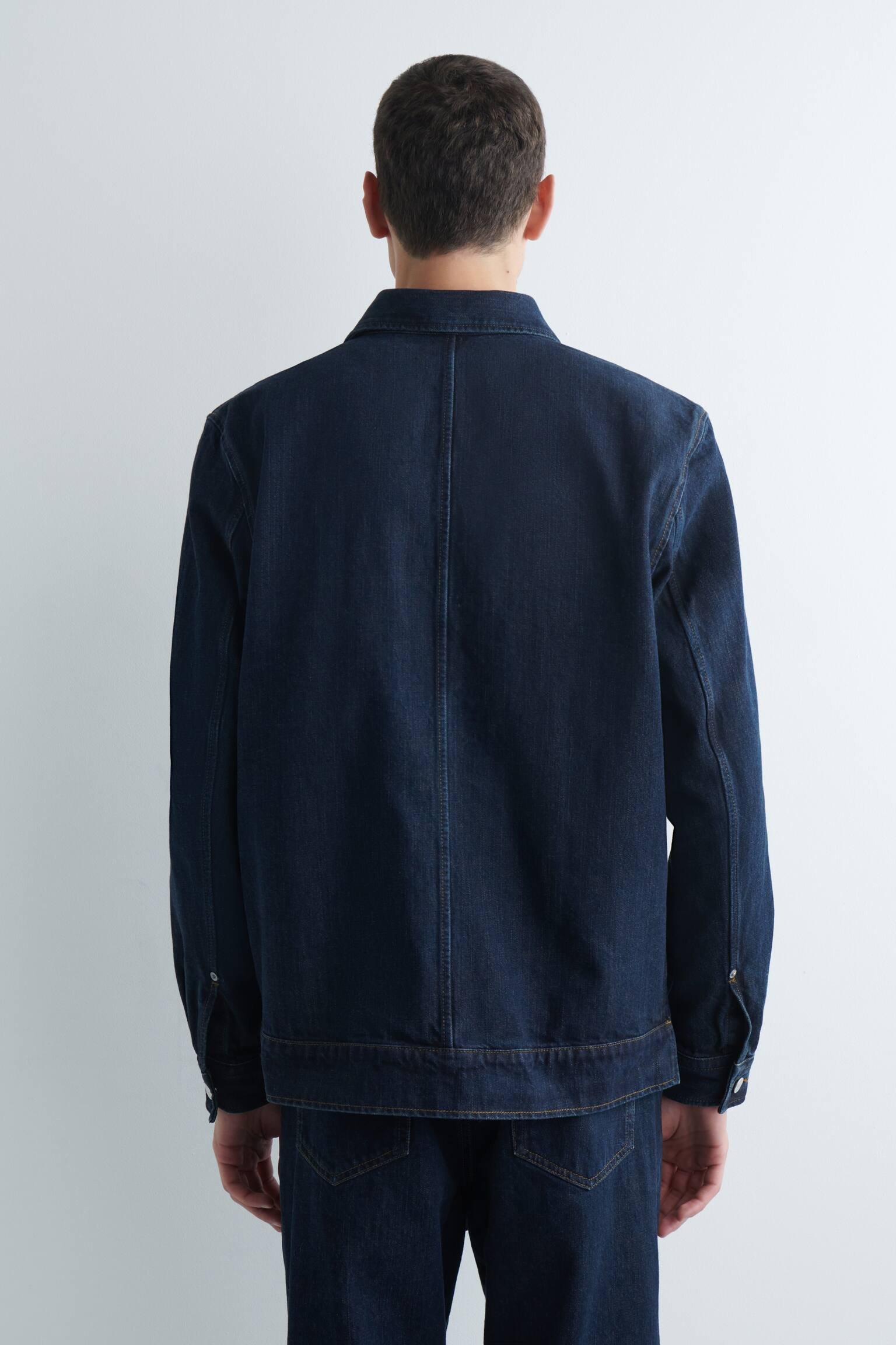 HEMDJACKE AUS DENIM - Dunkelblau - 8