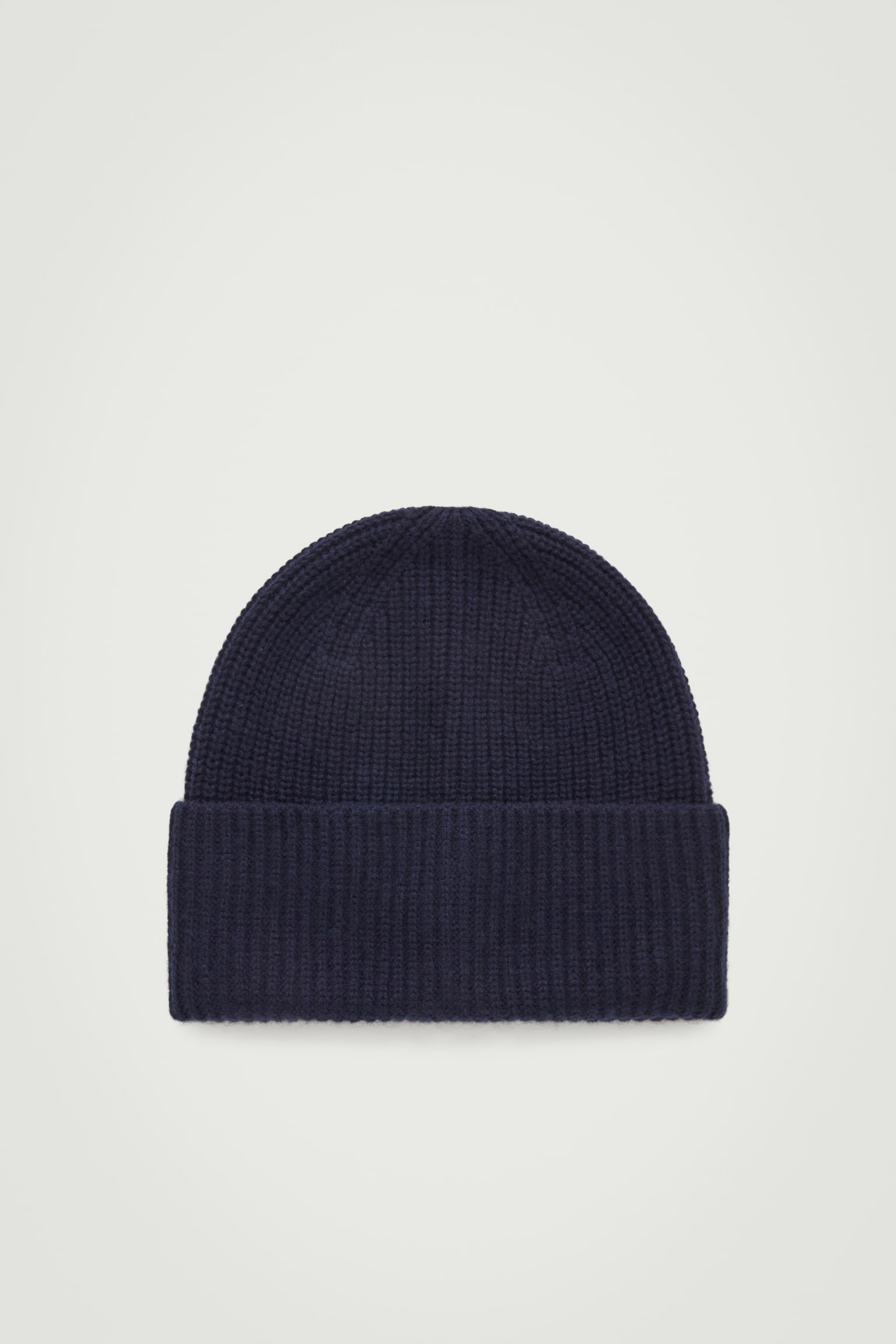 RIBBED WOOL AND CASHMERE BEANIE - NAVY/BEIGE/BRIGHT RED - 5