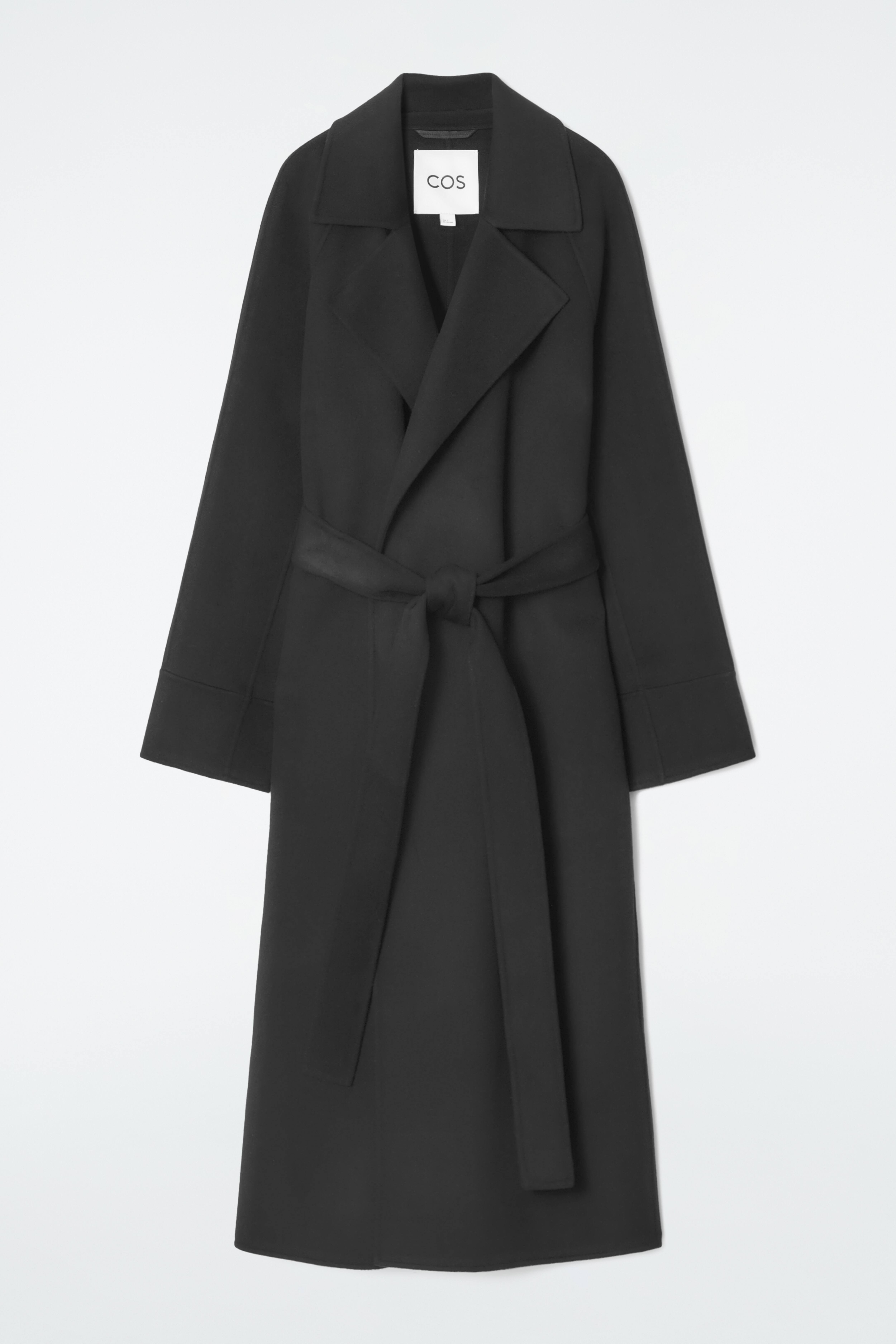 BELTED DOUBLE-FACED WOOL COAT - BROWN - Ladies | H&M GB