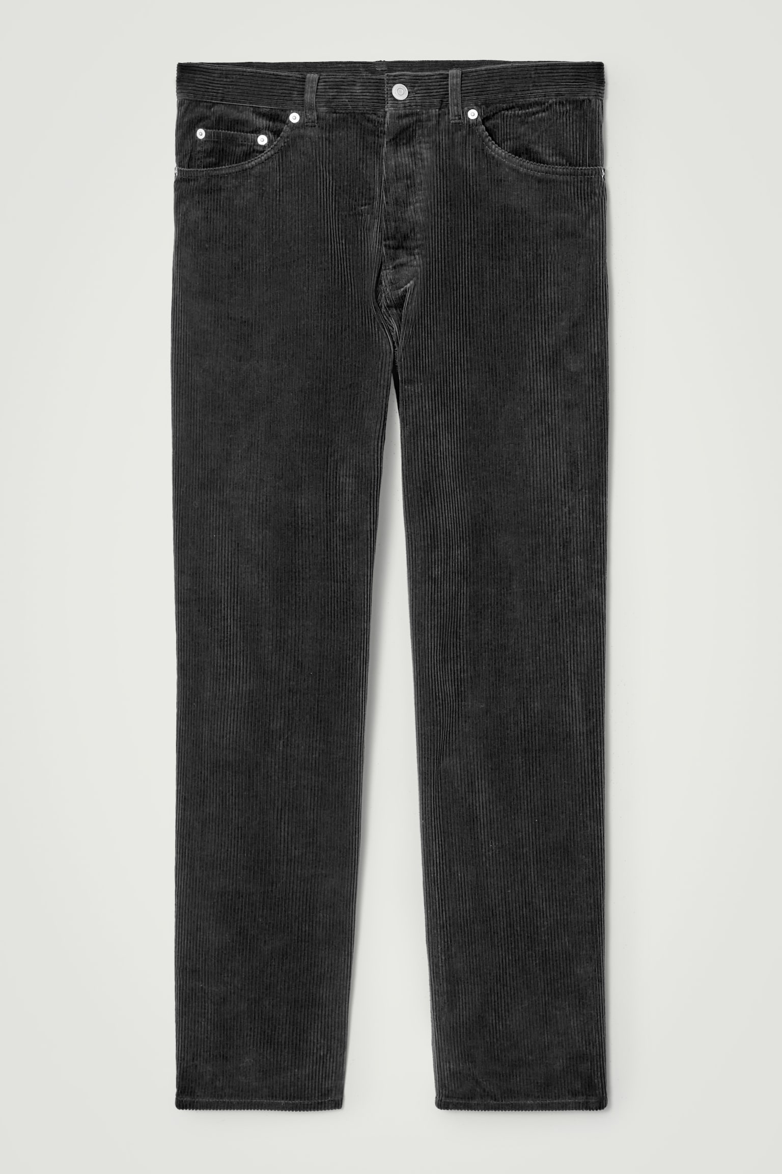 SIGNATURE CORDUROY STRAIGHT-LEG JEANS - BLACK/DARK BROWN - 2