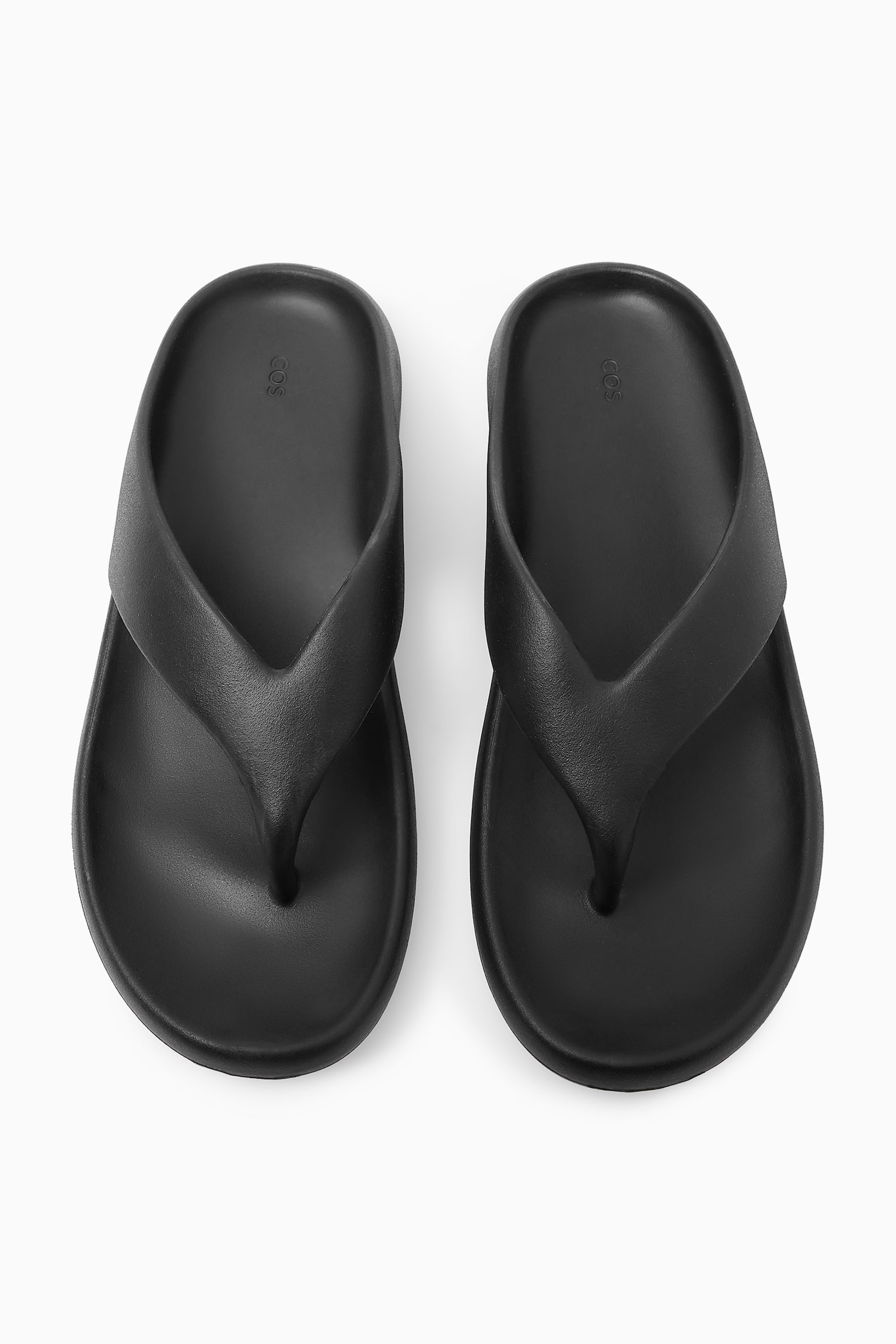 SCULPTURAL EVA FLIP FLOPS - BLACK - 6