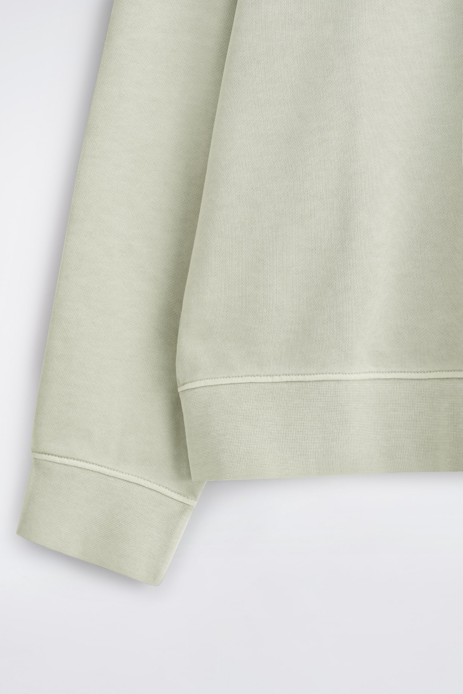 SWEATSHIRT AUS VORGEWASCHENER BAUMWOLLE - HELLGRÜN/NAVYBLAU/WEISS - 7