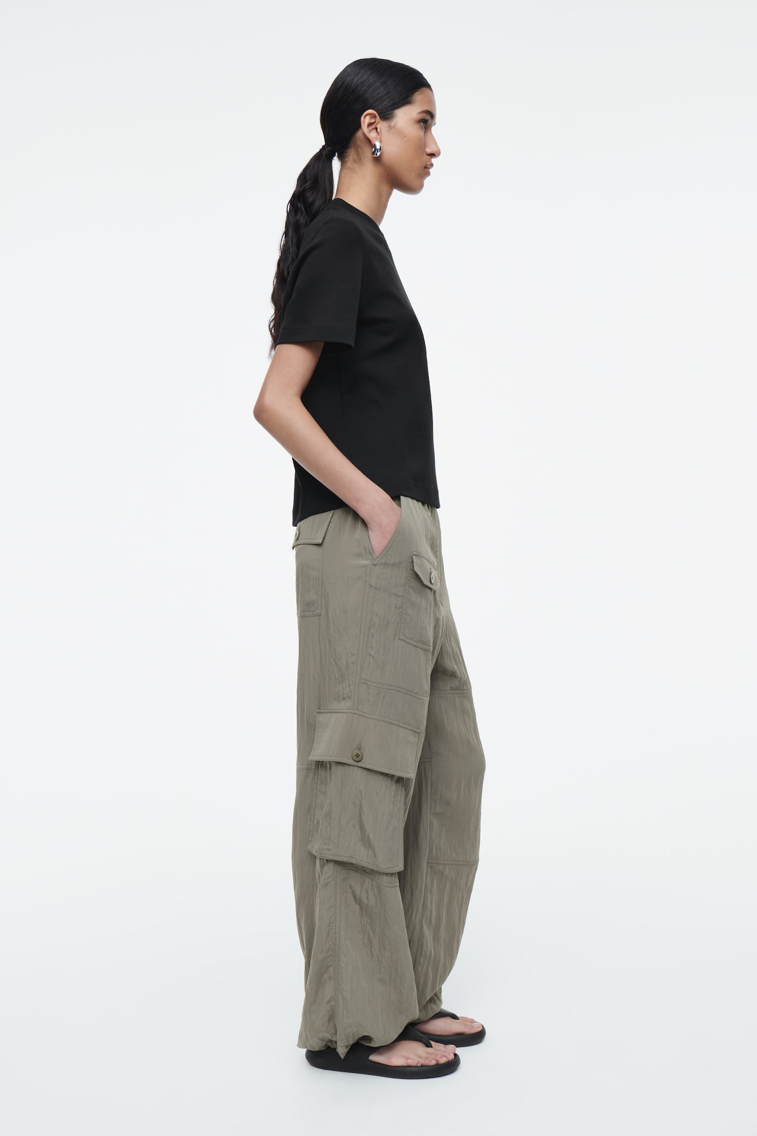 PARACHUTE CARGO TROUSERS - GREY - 7