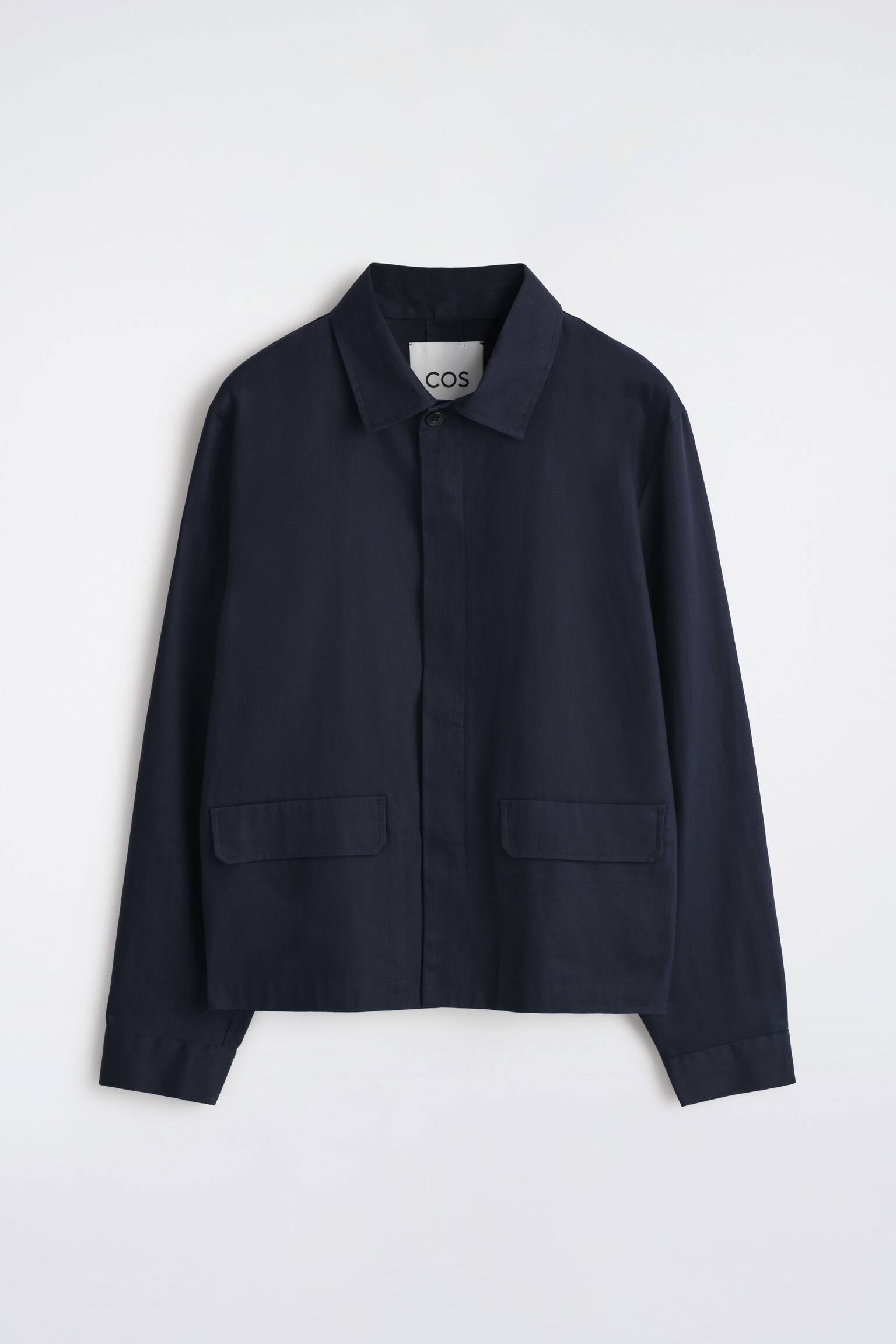 LOCKERE HEMDJACKE AUS BAUMWOLL-LEINEN-MIX - NAVYBLAU/BEIGE - 2