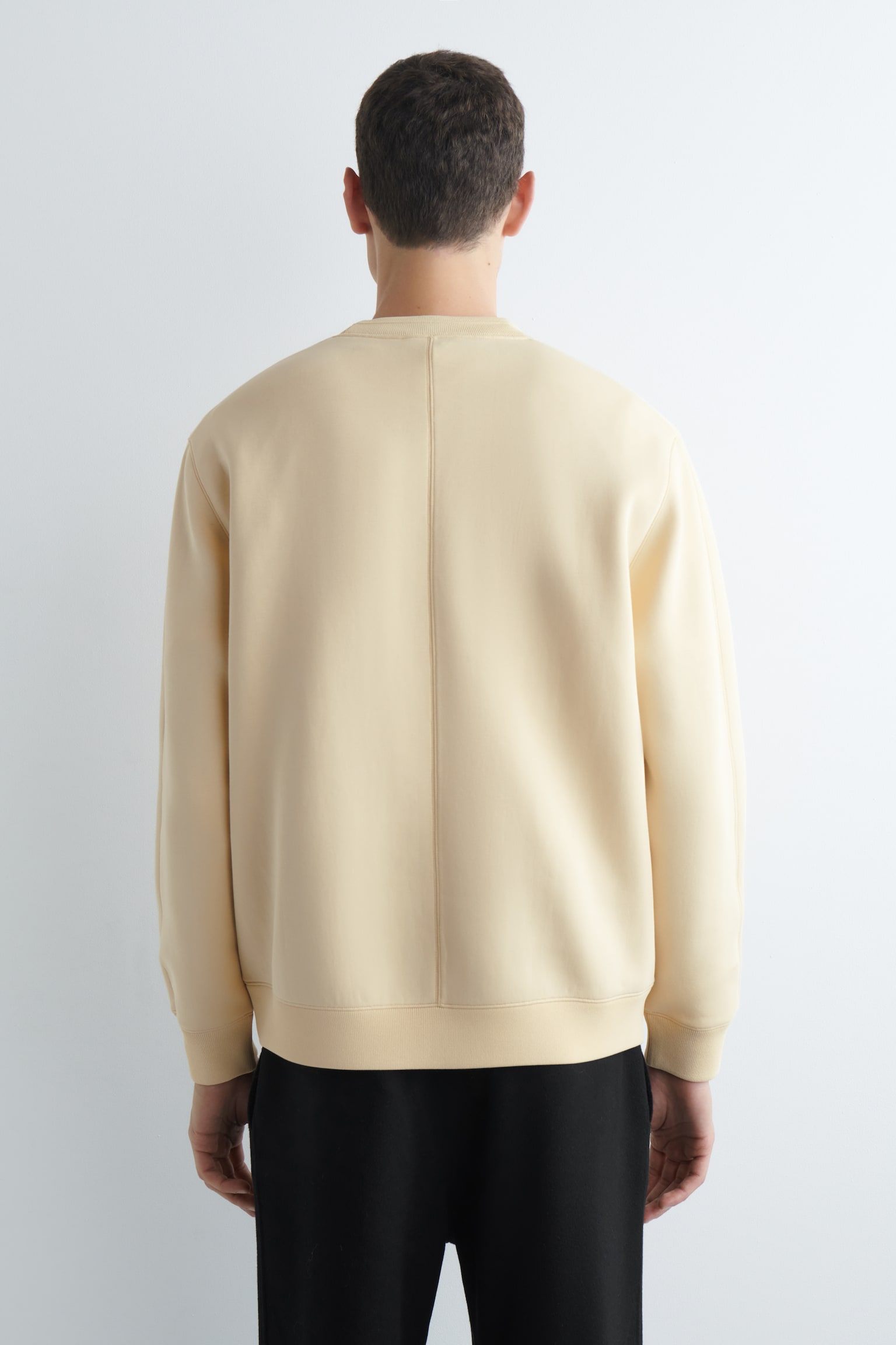 LOCKERES SWEATSHIRT AUS SCUBA - HELLGELB/GRAU MELIERT/SCHWARZ - 7