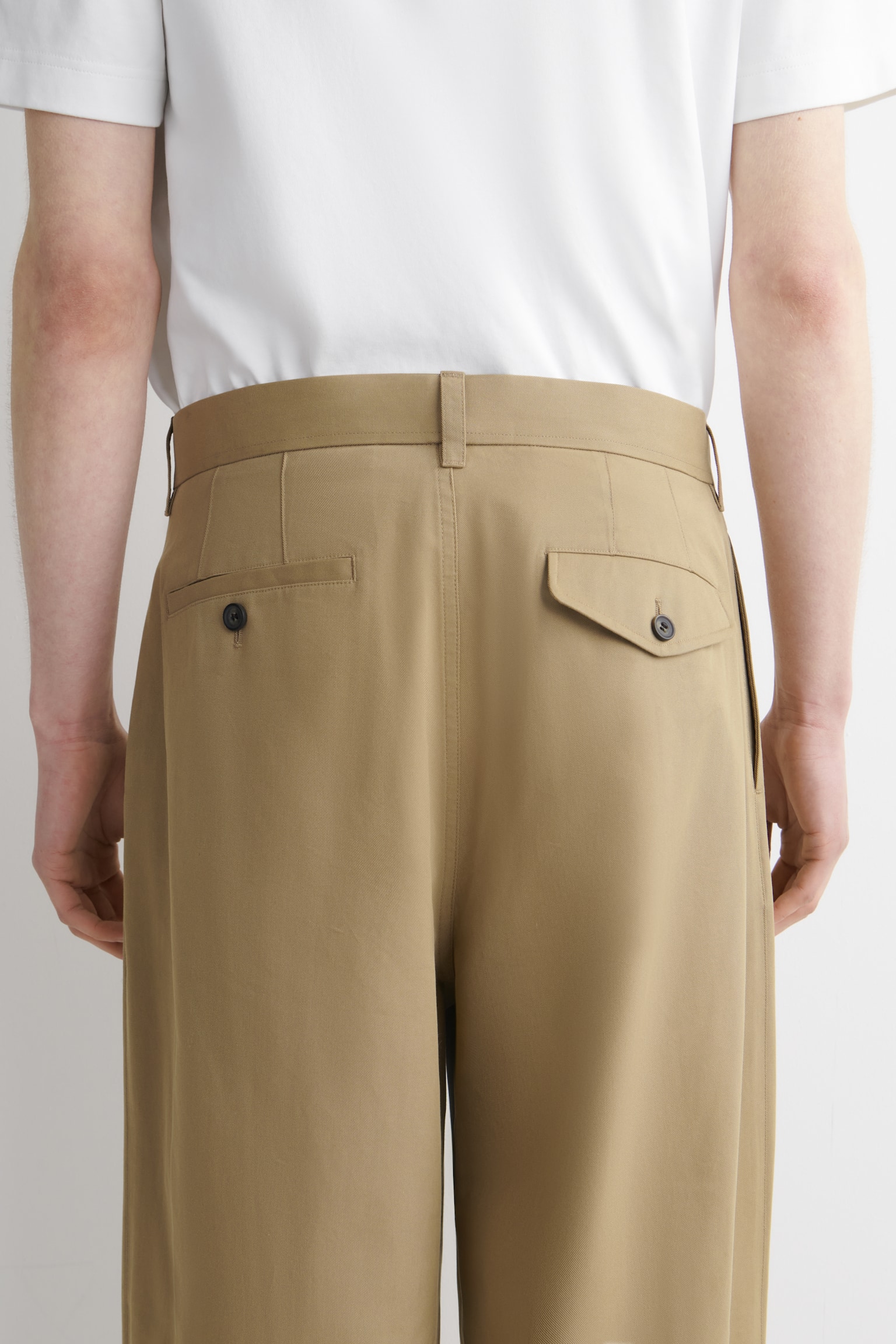 CHINOS I BOMULL MED VIDA BEN - BEIGE/SVART - 8