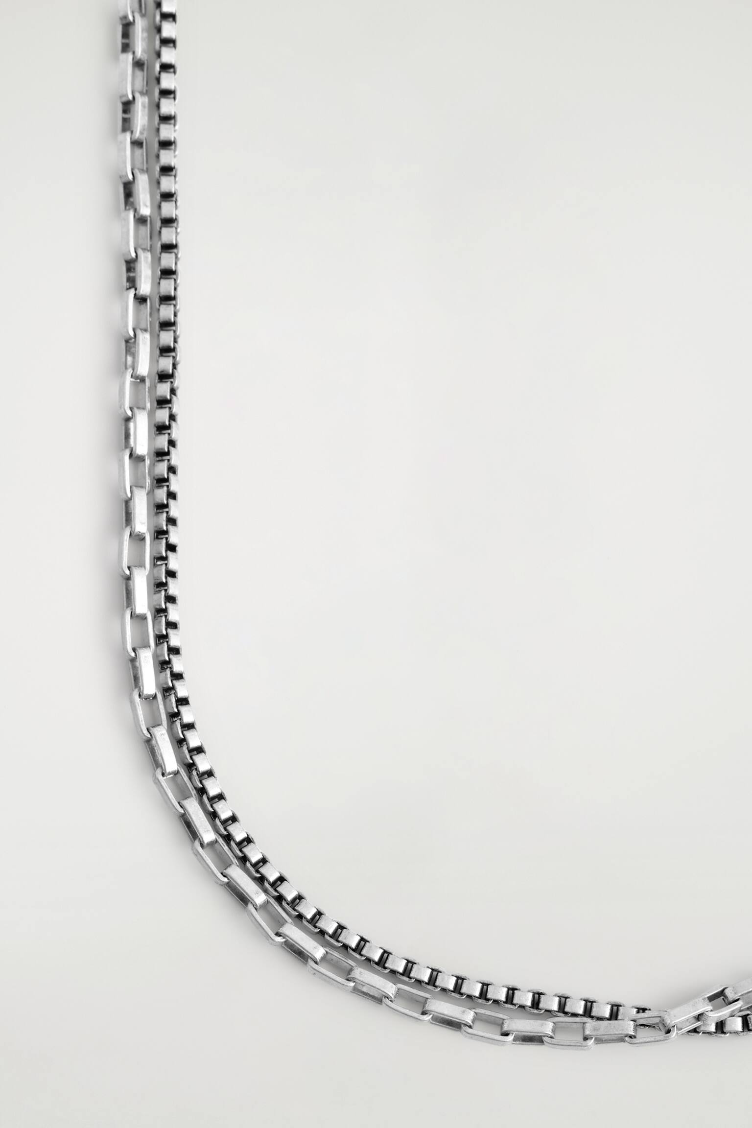 DOUBLE-CHAIN NECKLACE - ARGENTO - 4