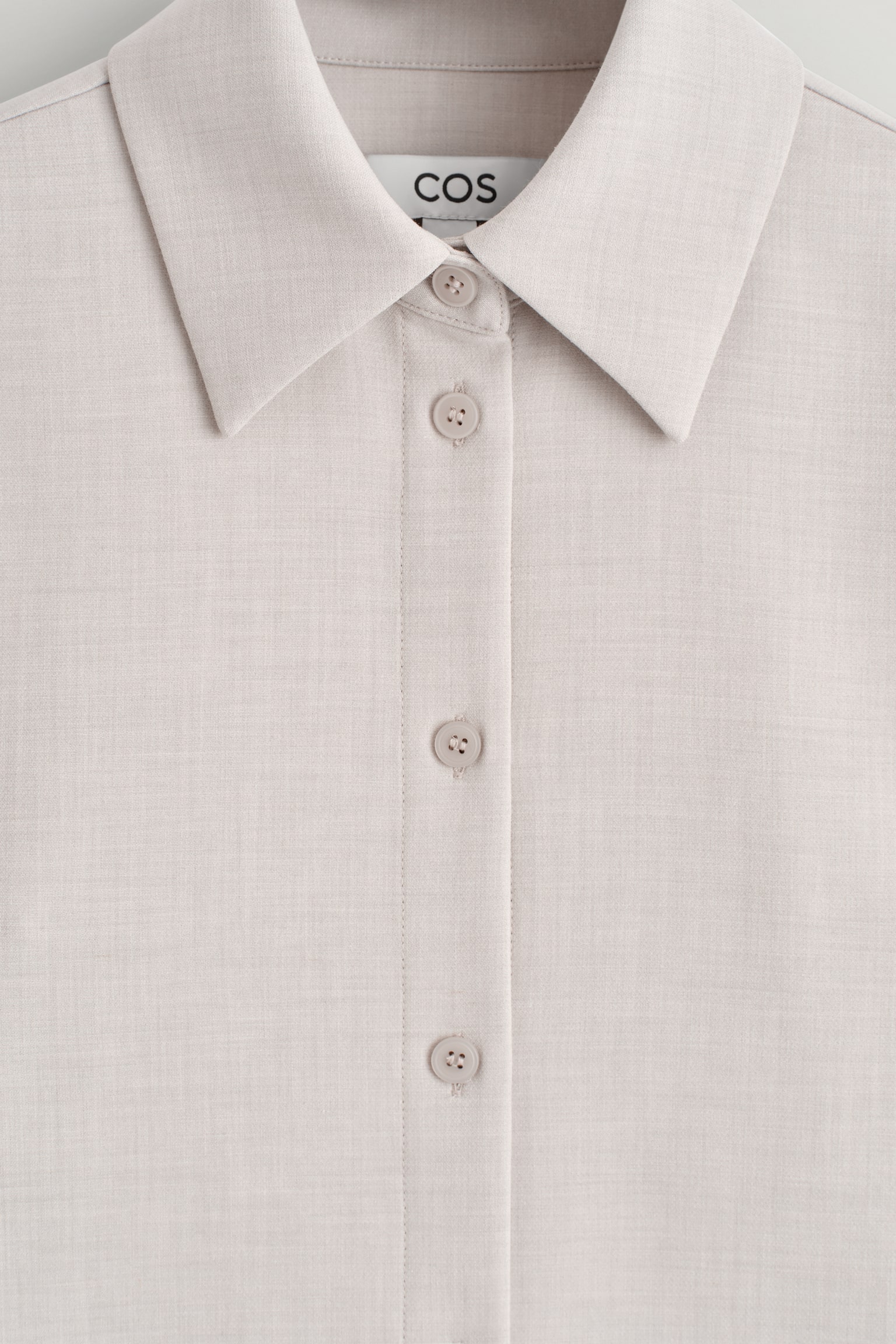 Smal, skulpturert skjorte - Lys grå - 3