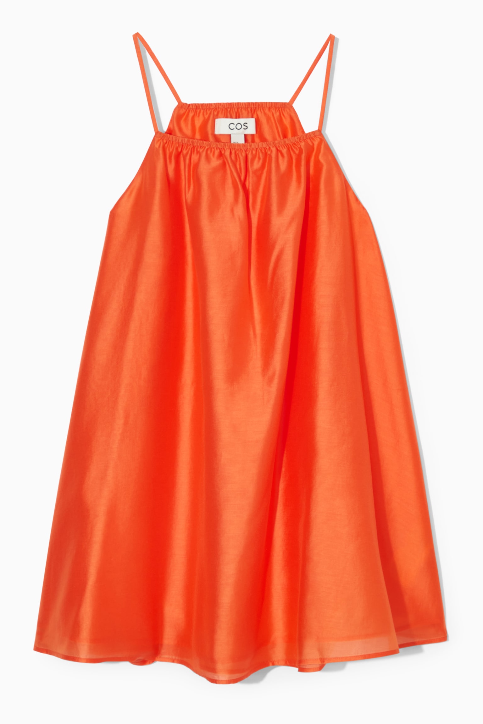 HALTERNECK TUNIC-STYLE TOP - BRIGHT ORANGE - 1