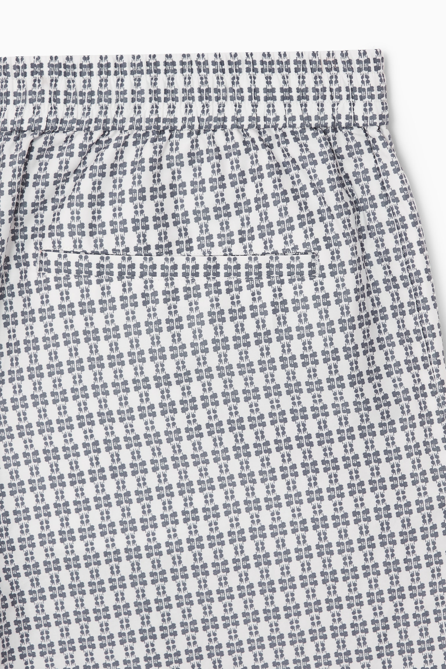 PRINTED ELASTICATED SHORTS - WHITE / PRINTED - 3